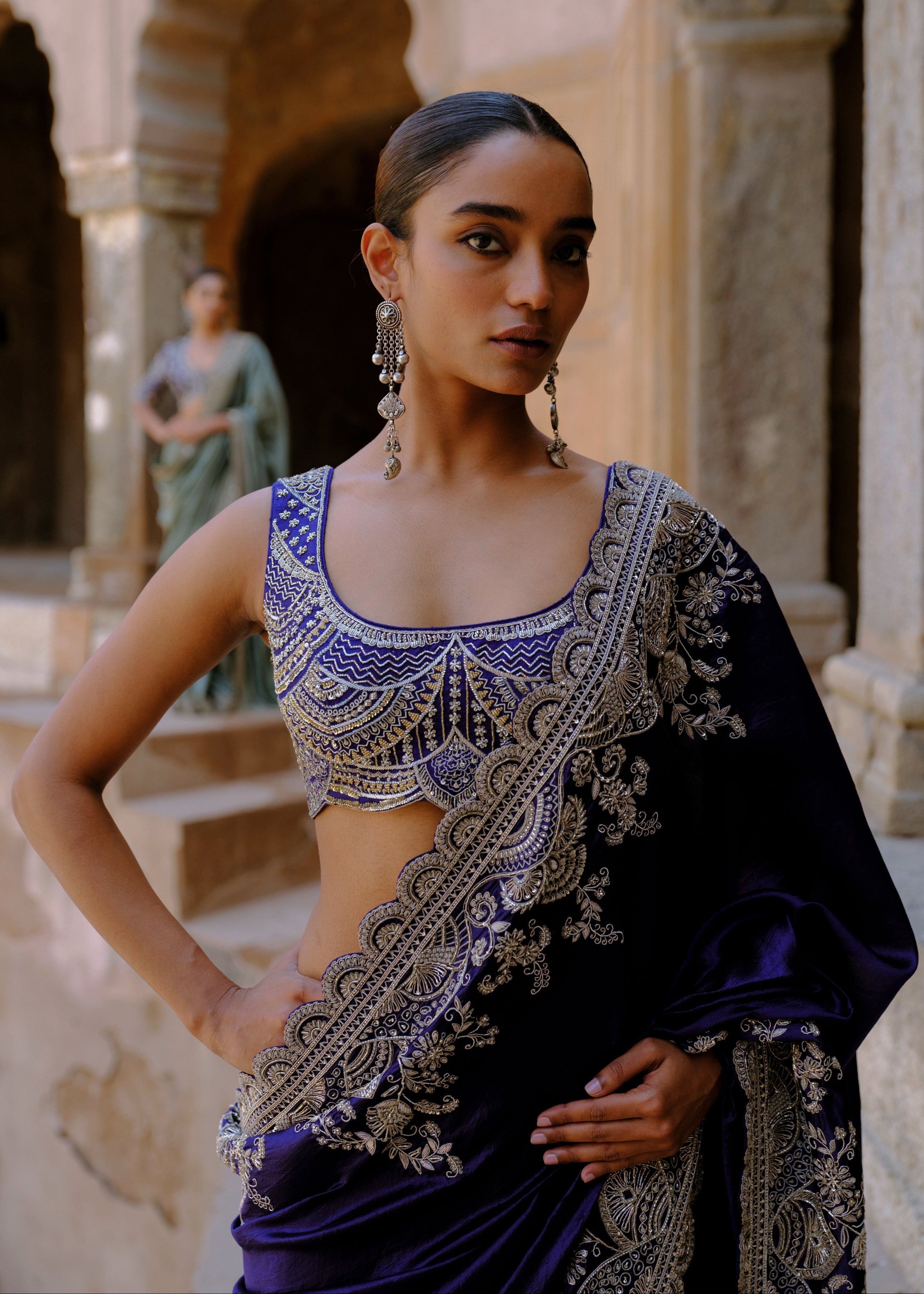 Purple Sari Set