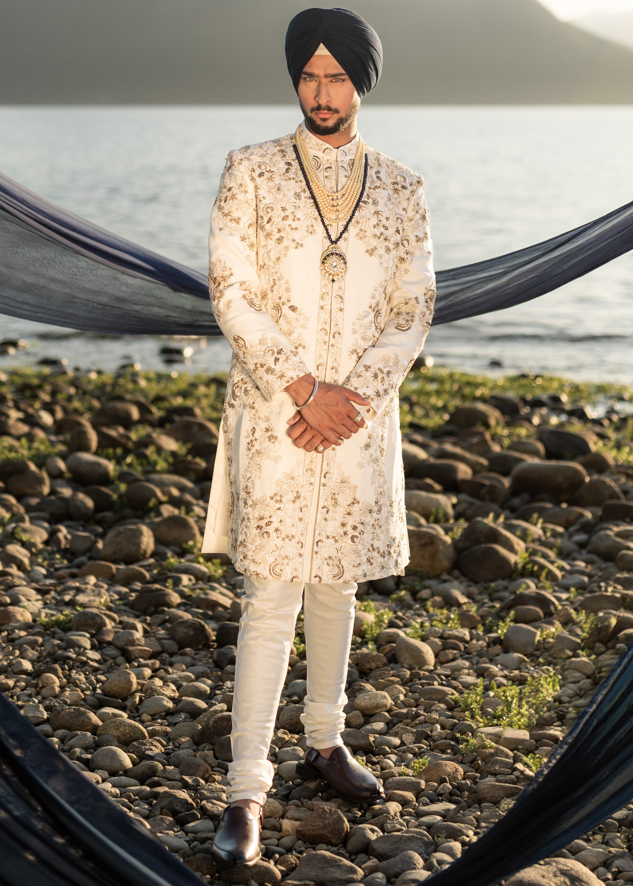 Ivory Pearl Sherwani