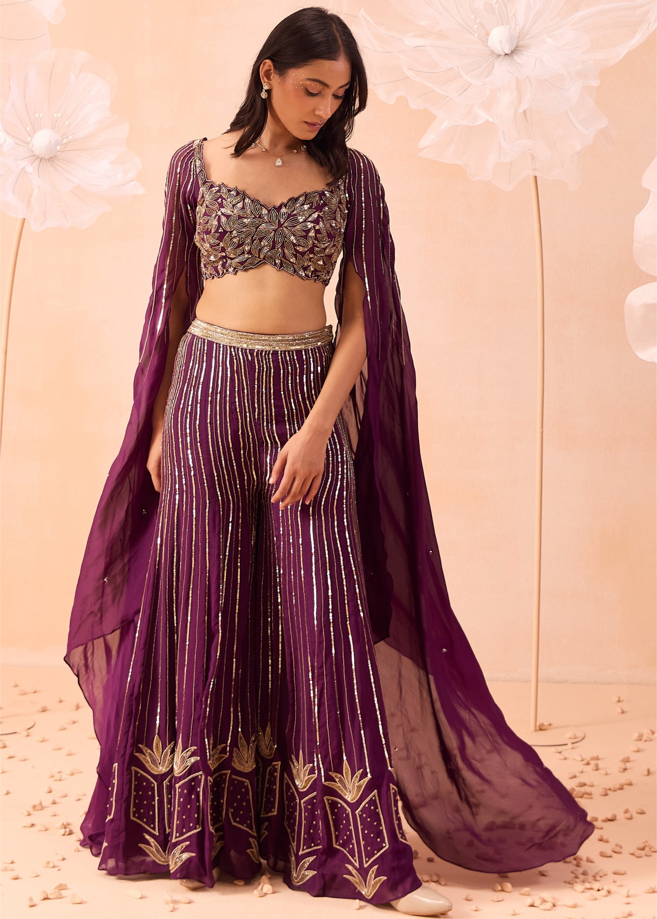 Wine Pant Set