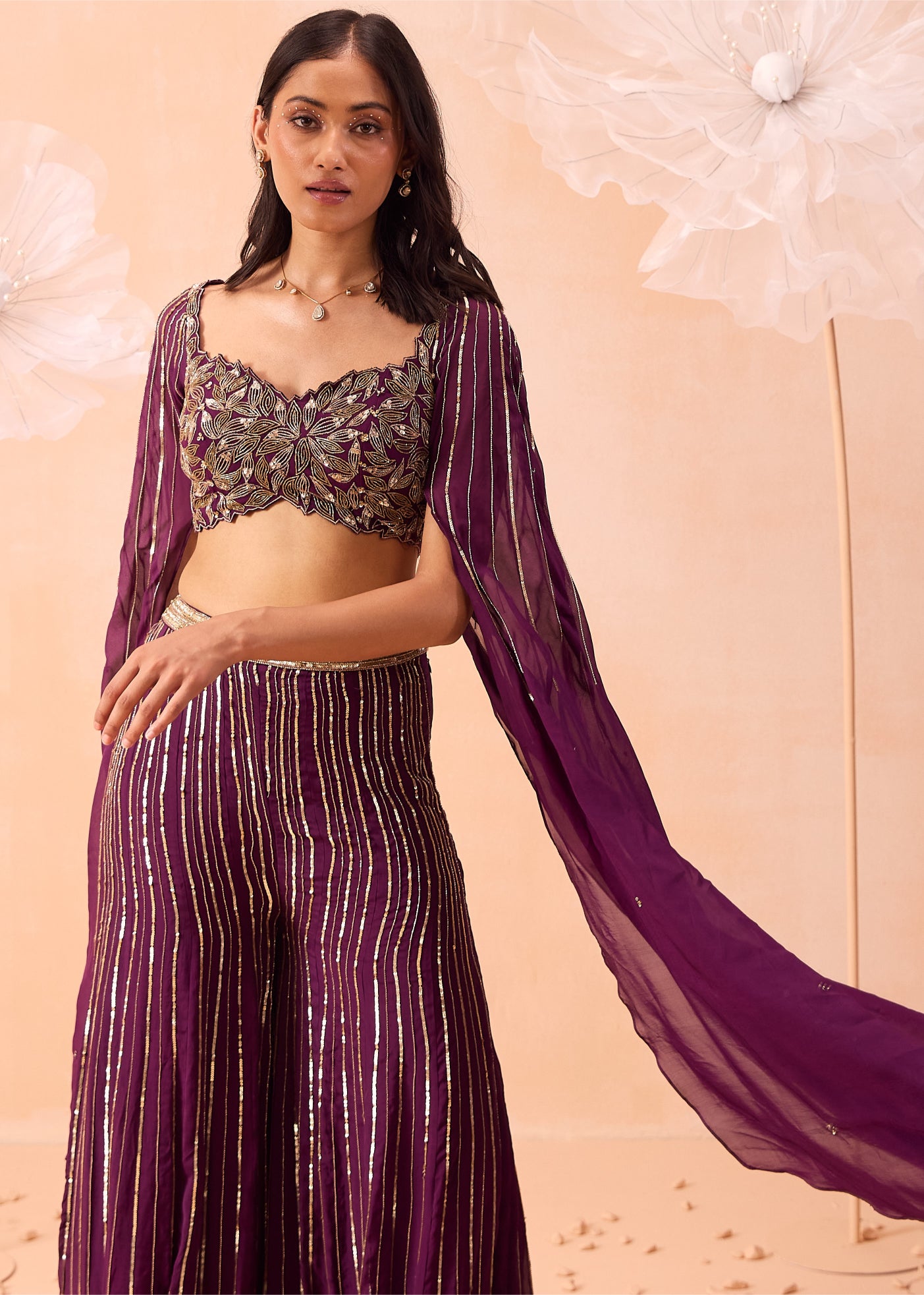 Wine Pant Set