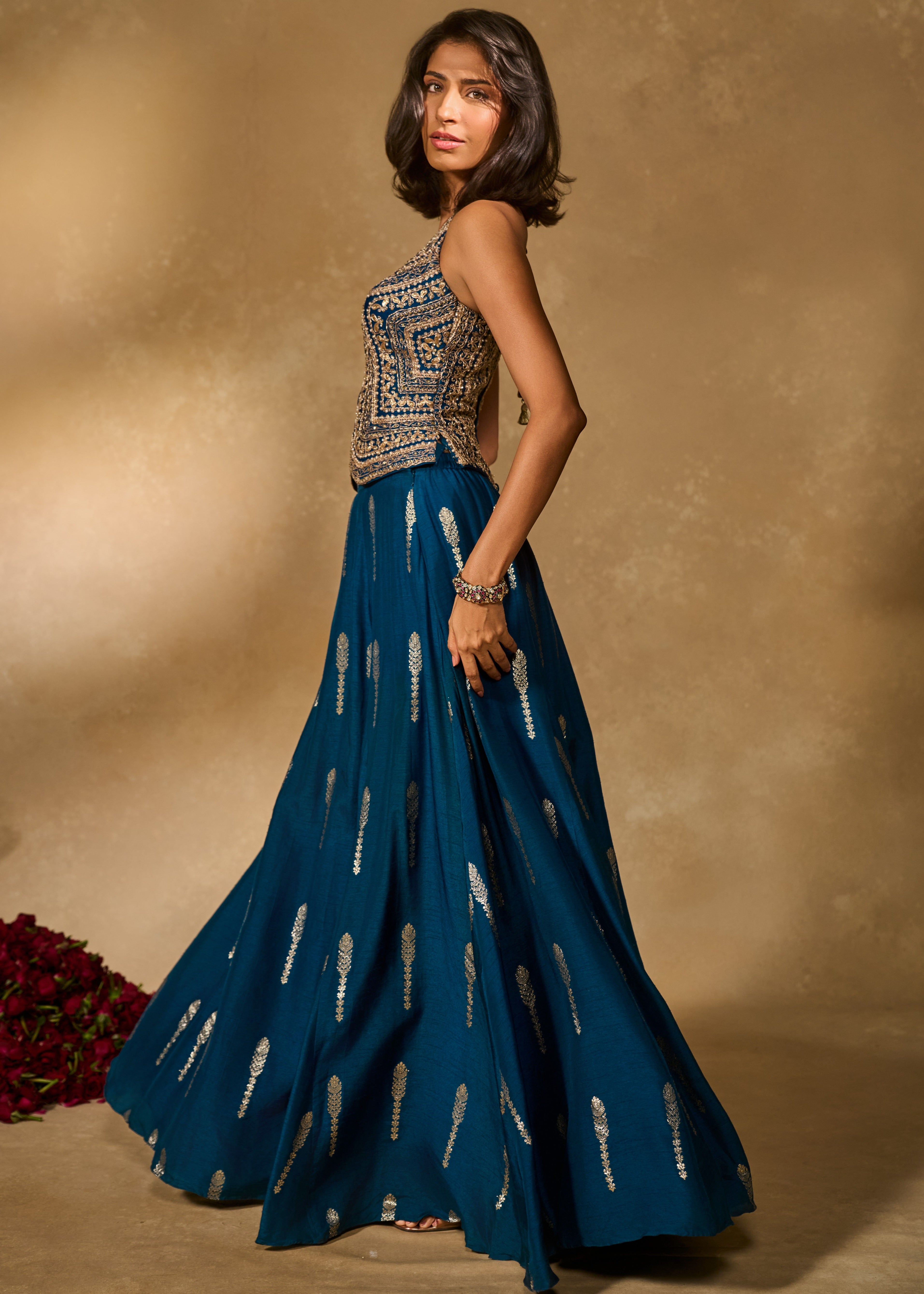 Amal Lehenga In Blue