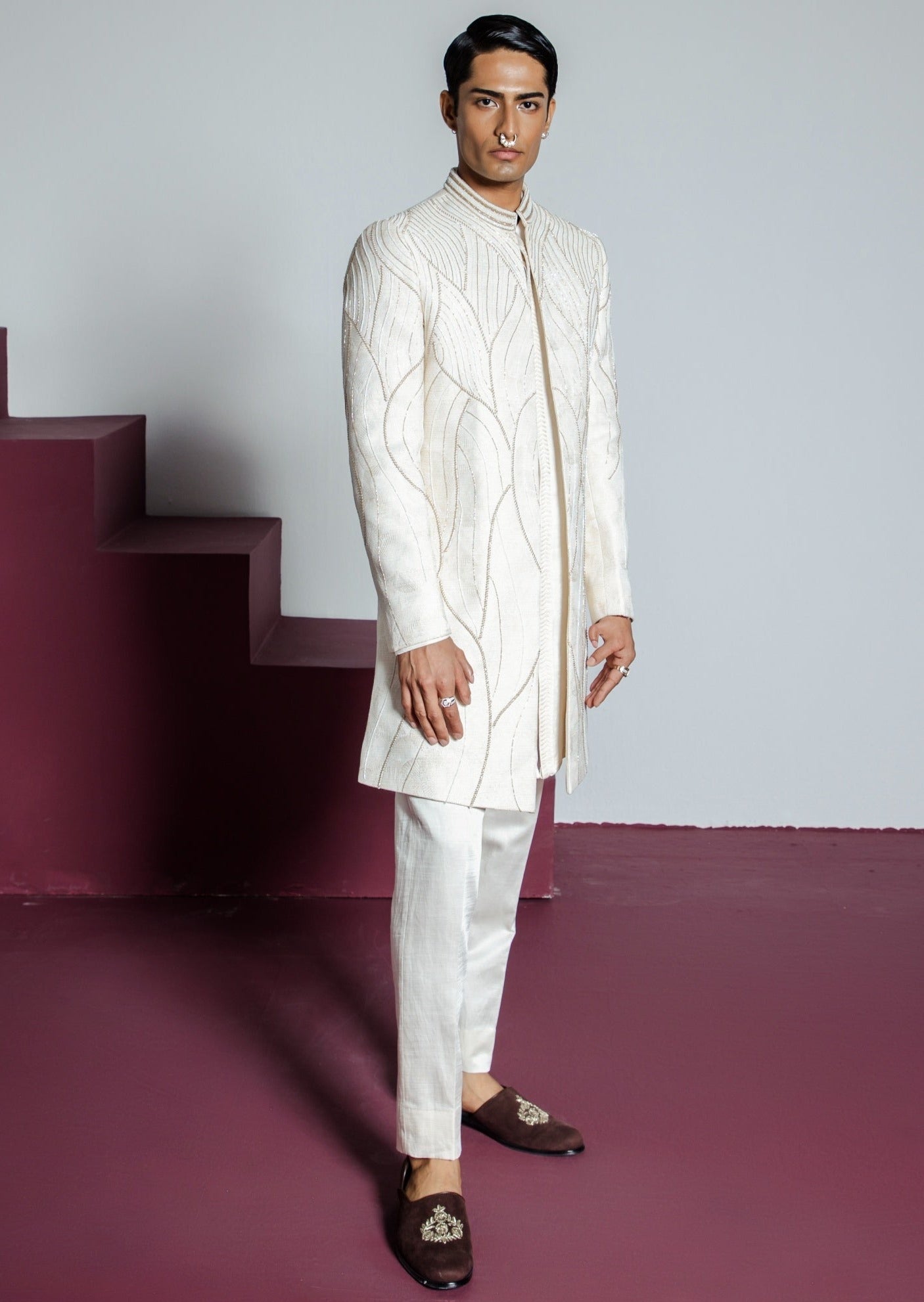 Khwaab Open Sherwani Set