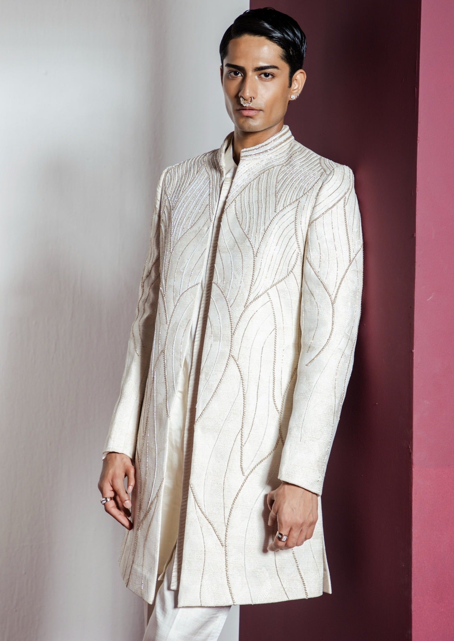 Khwaab Open Sherwani Set