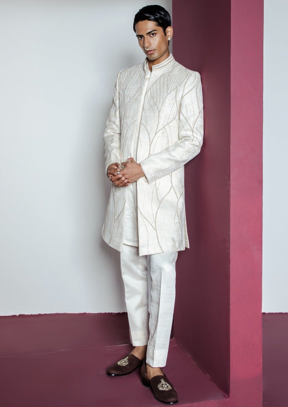 Khwaab Open Sherwani Set