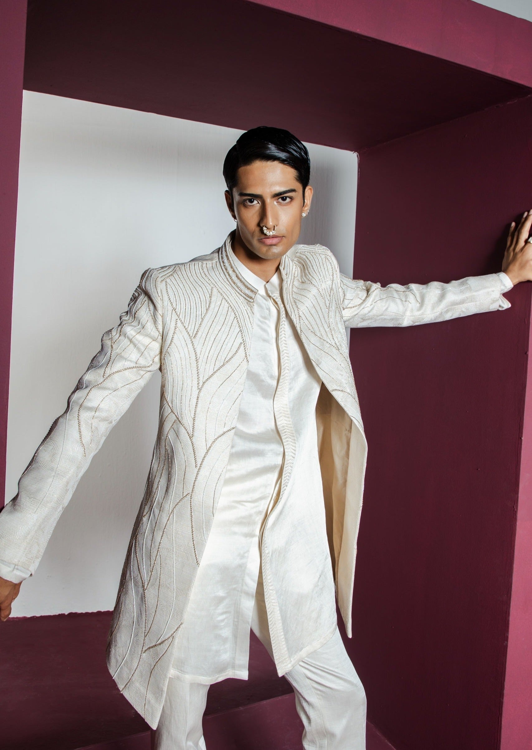Khwaab Open Sherwani Set