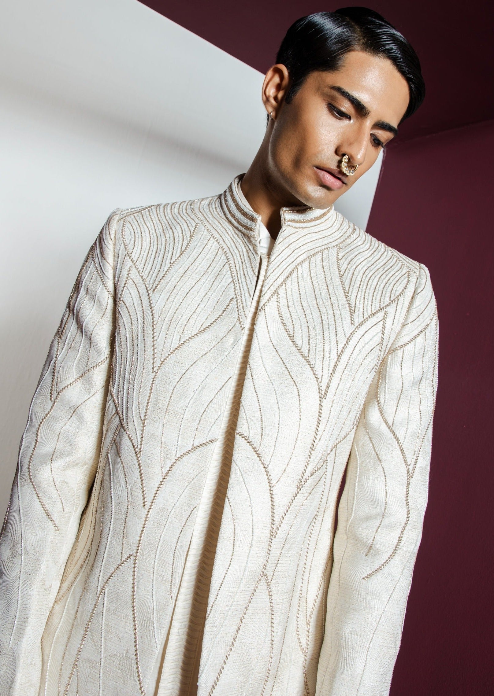 Khwaab Open Sherwani Set