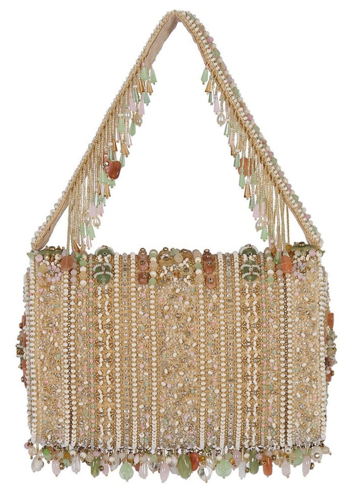 Amara Flap over Sublime Pastel Multi Clutch with Handle