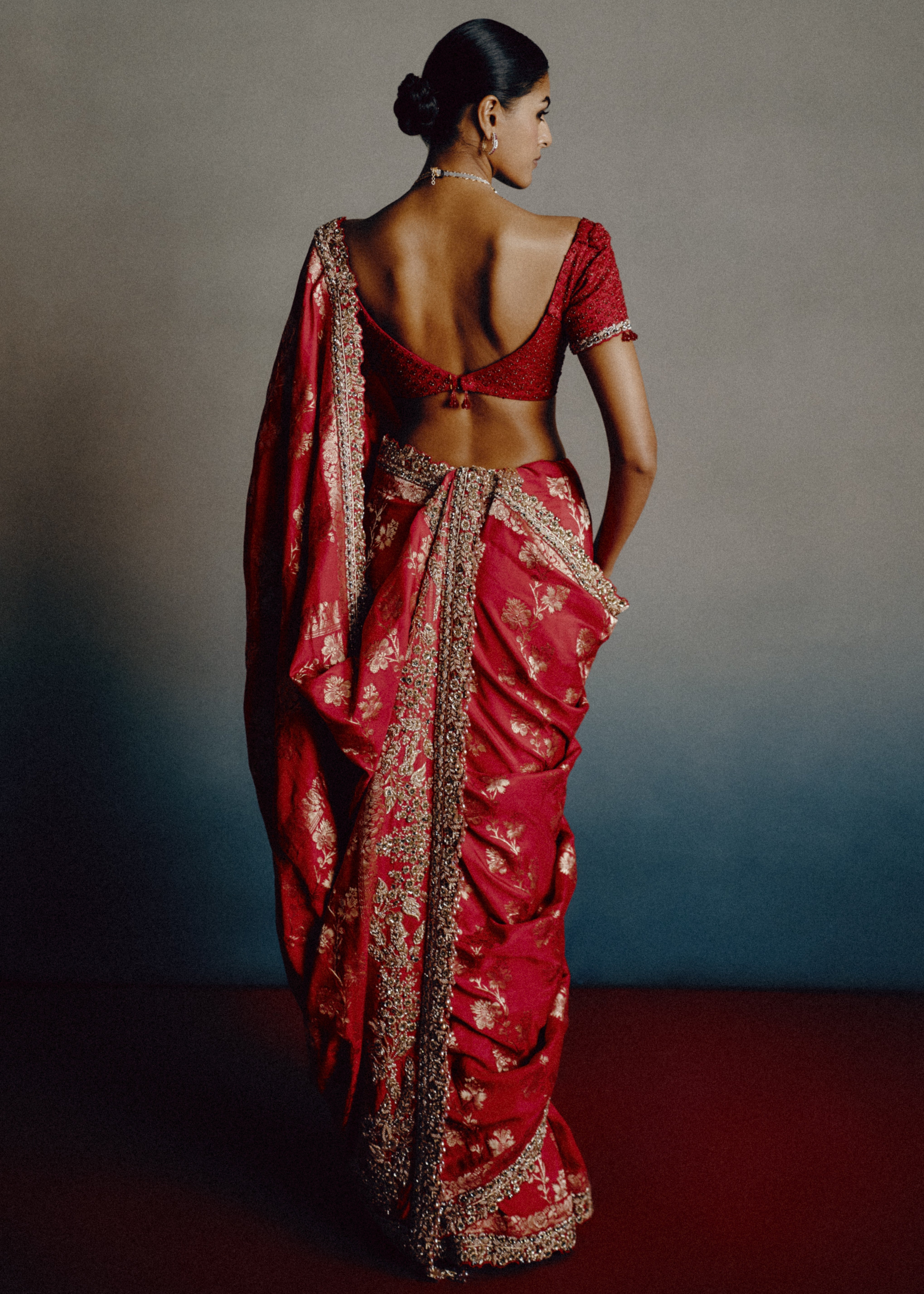 Roselle Banarasi Sari