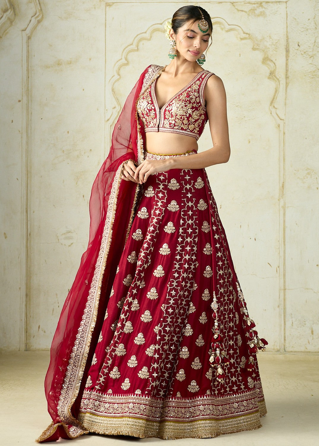 Red Ayat Lehenga Set