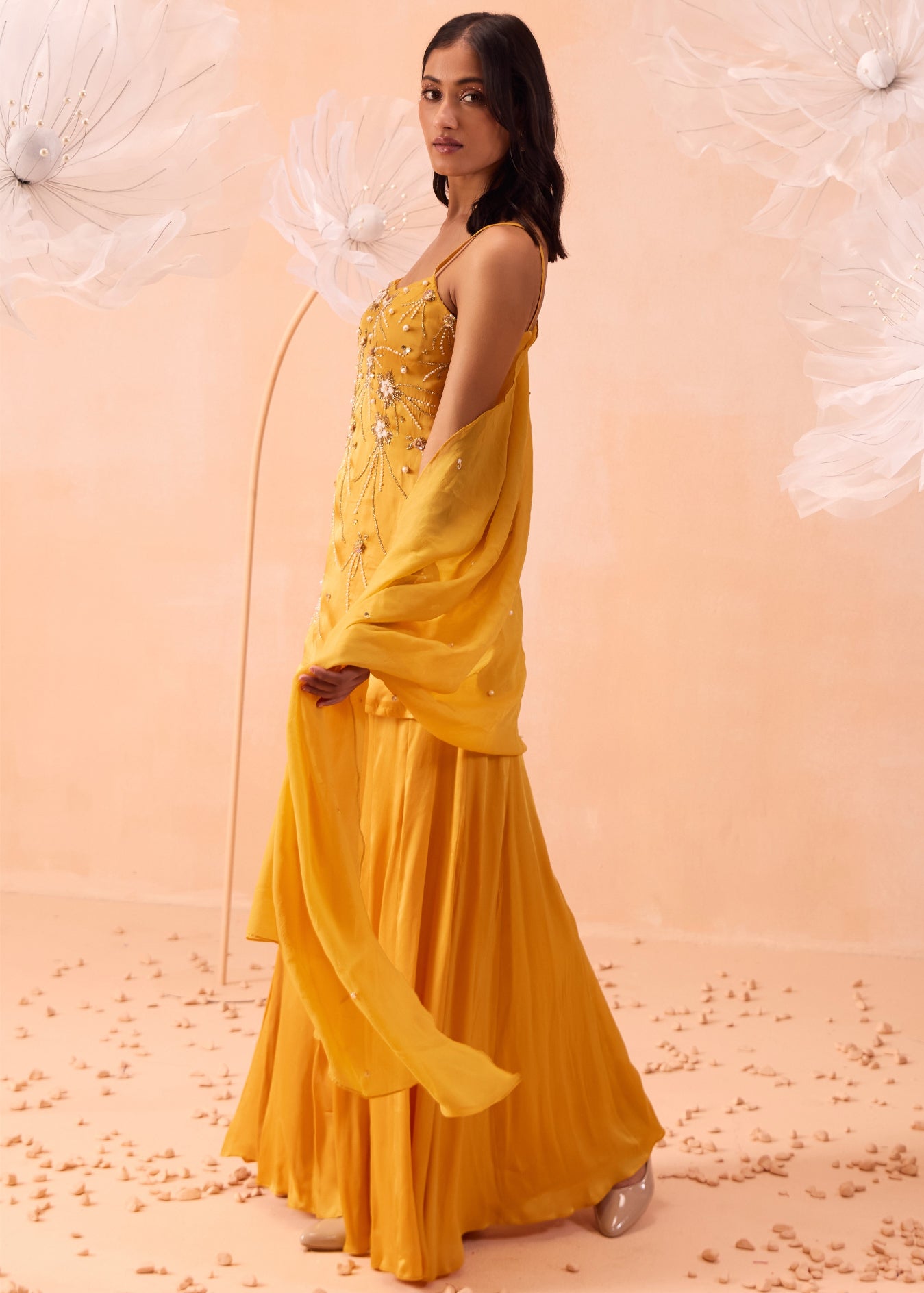 Jaune Sharara Set