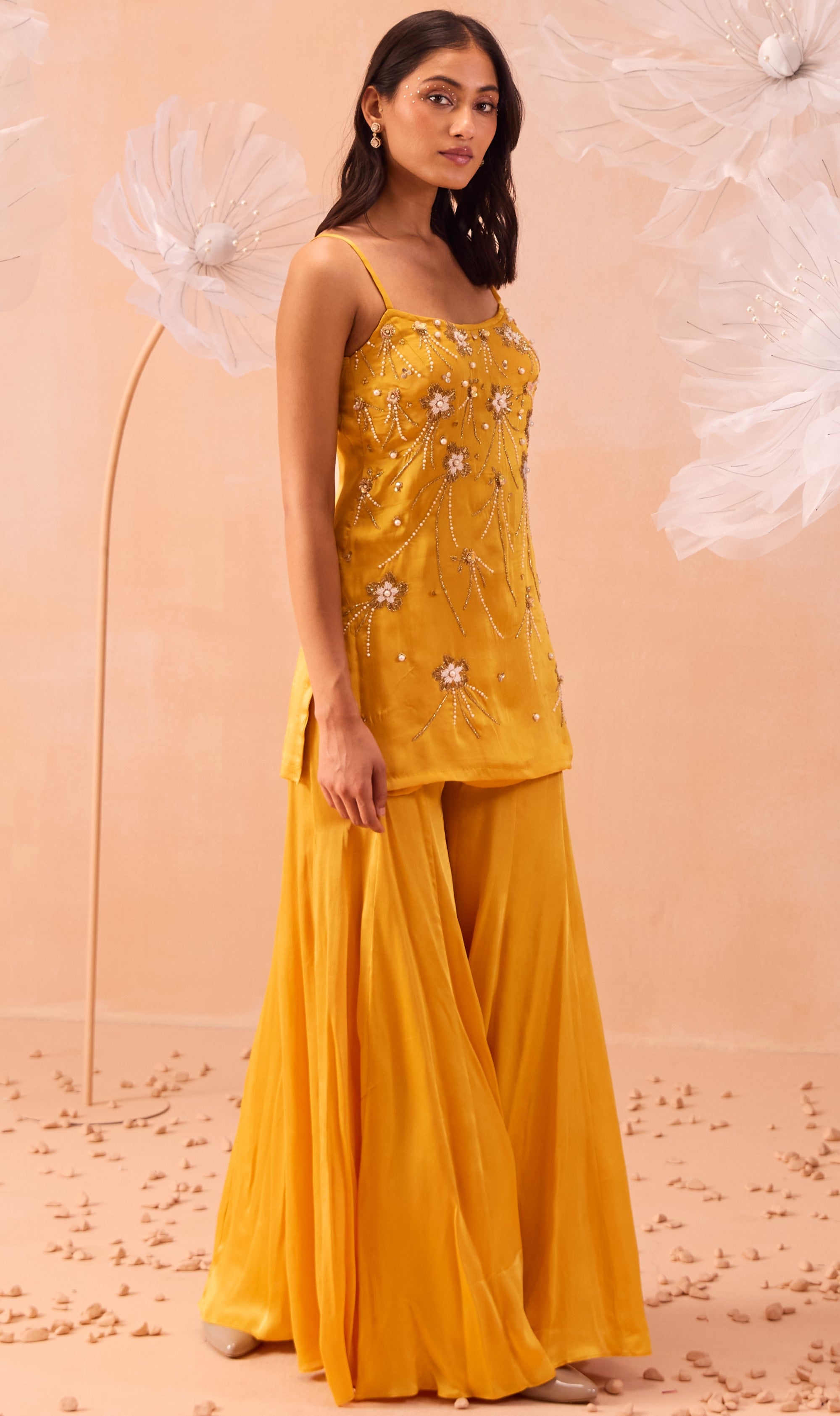 Jaune Sharara Set