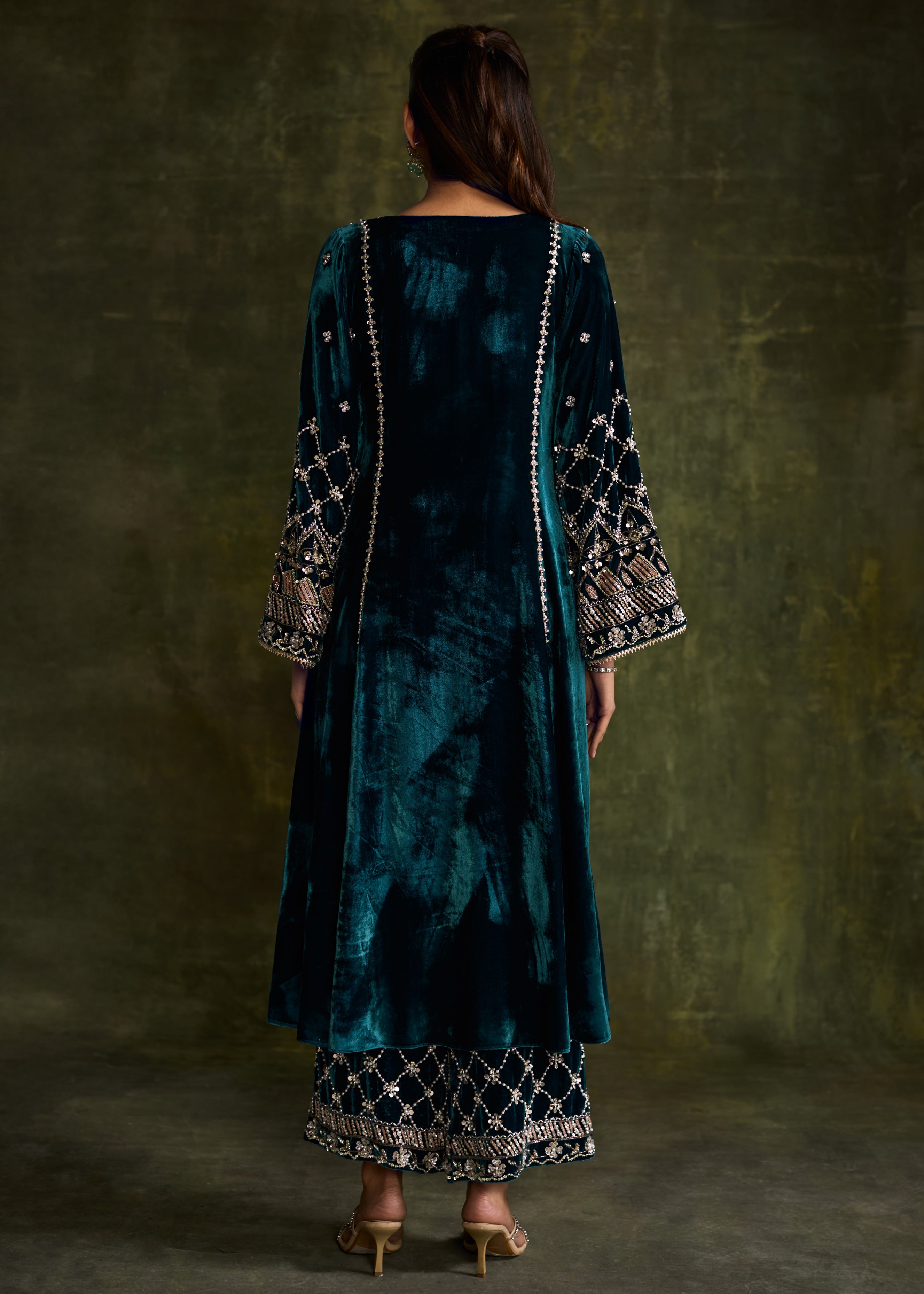 Turqoise 3-Kali Kurta Set
