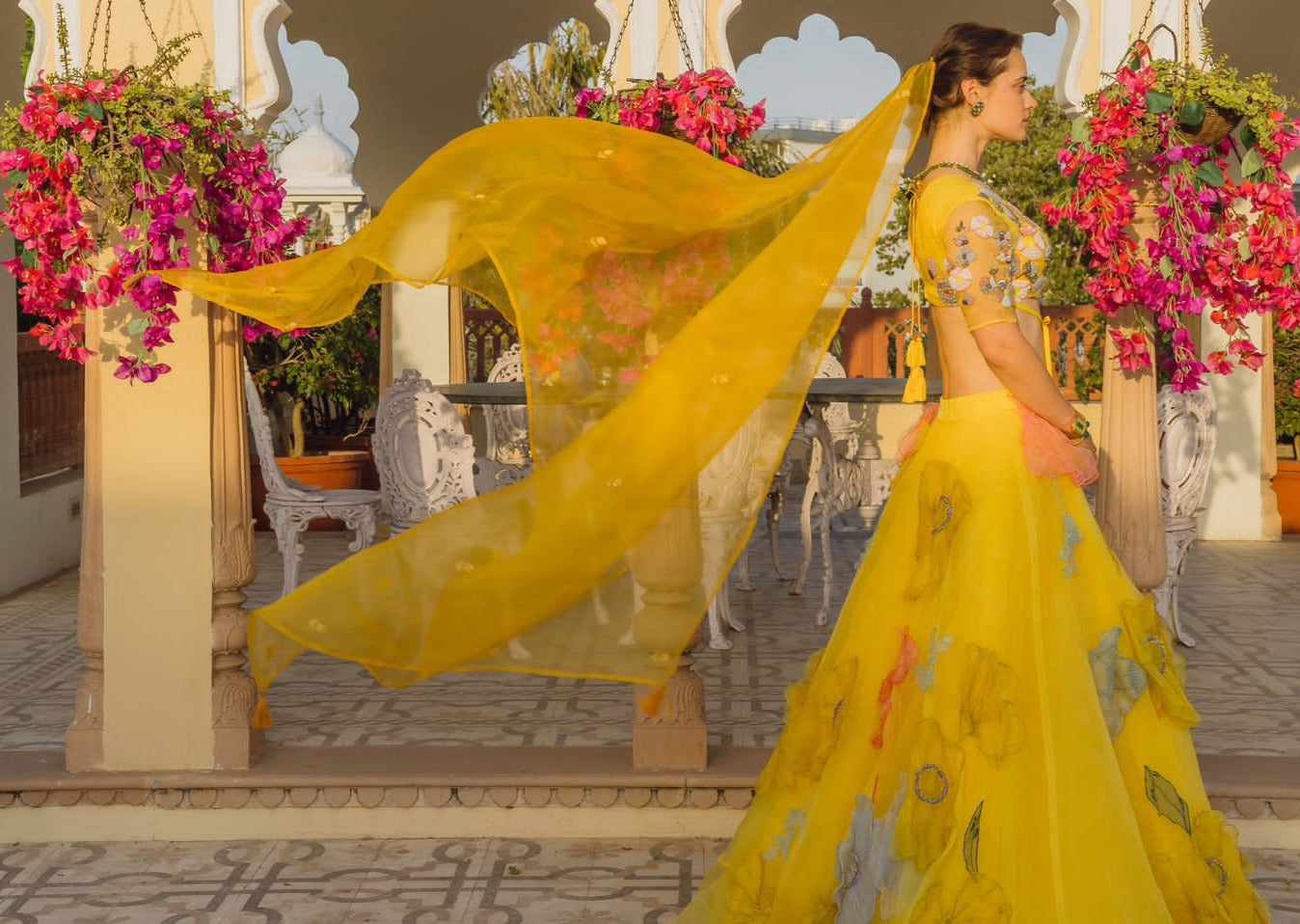 Poppies In Sunshine Lehenga
