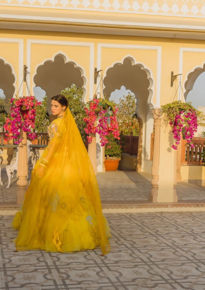 Poppies In Sunshine Lehenga