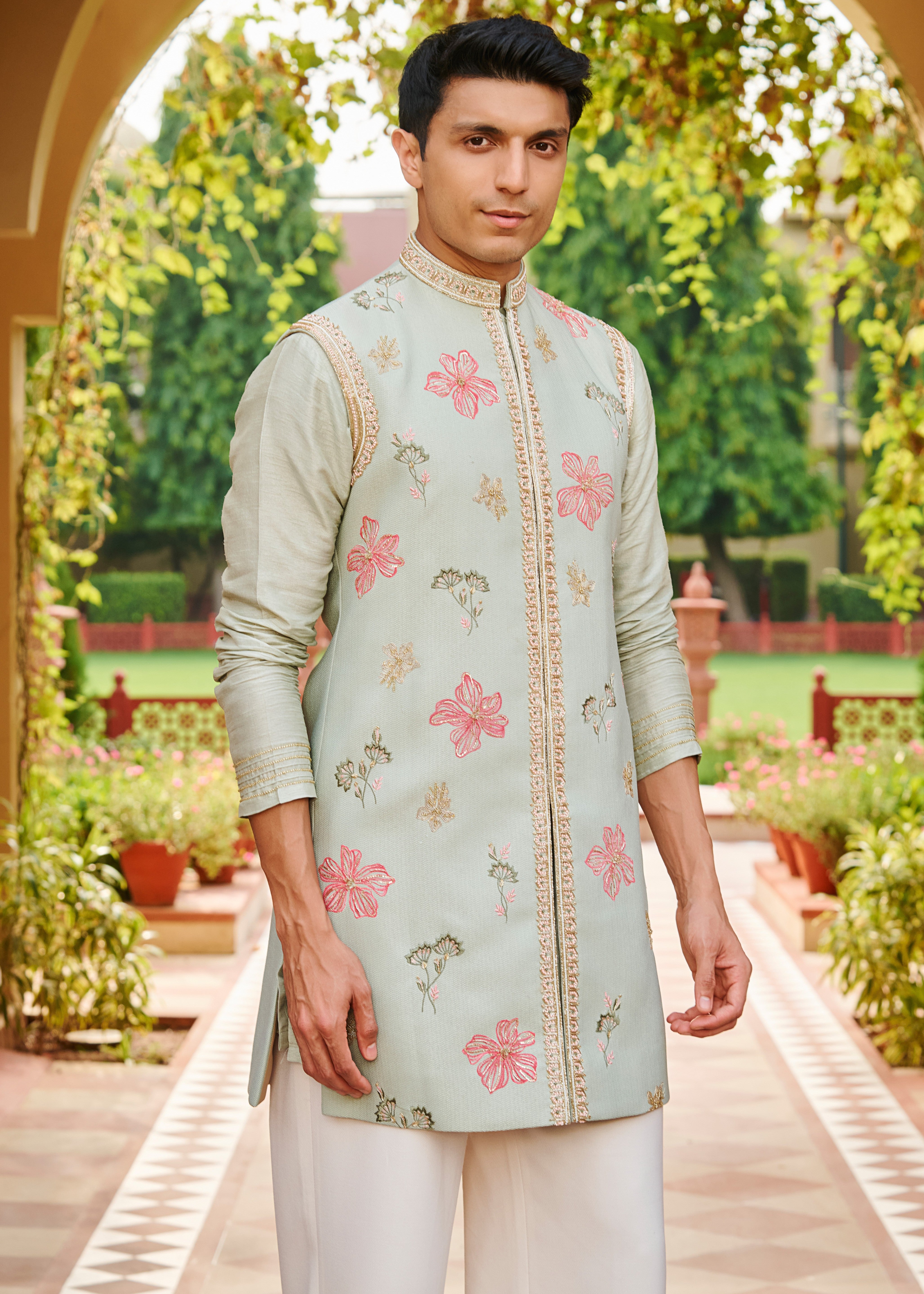 Sehaj Sleeveless Sherwani Set