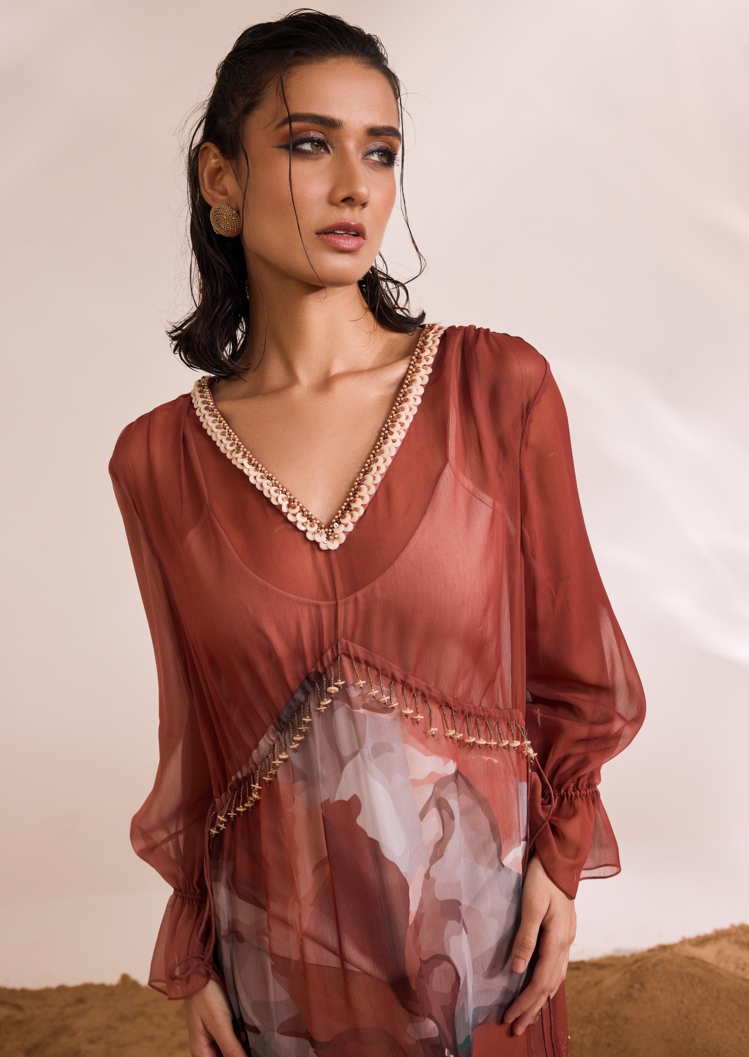 Rust Aurelia Kaftan