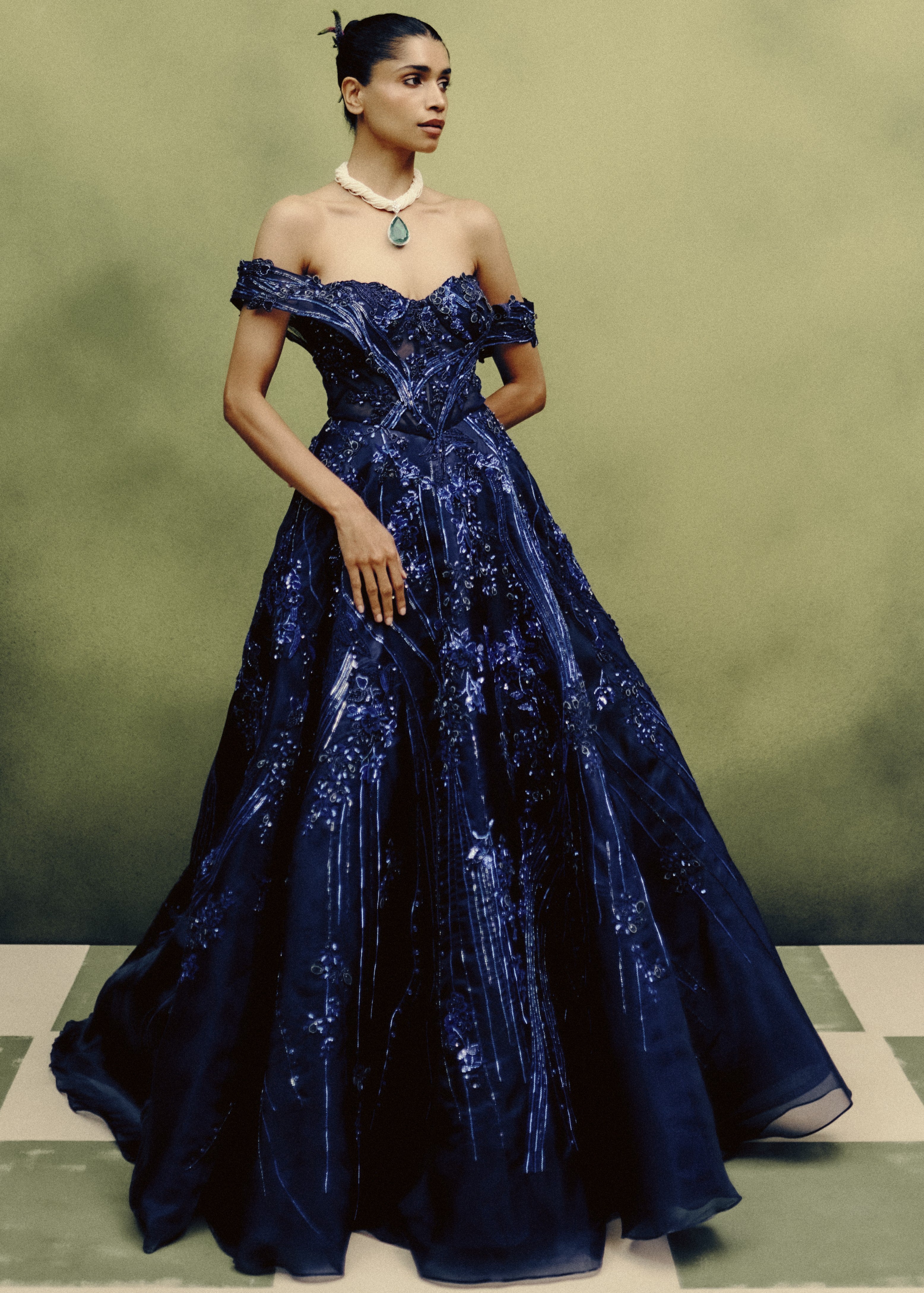 Stellar Noir Ball Gown
