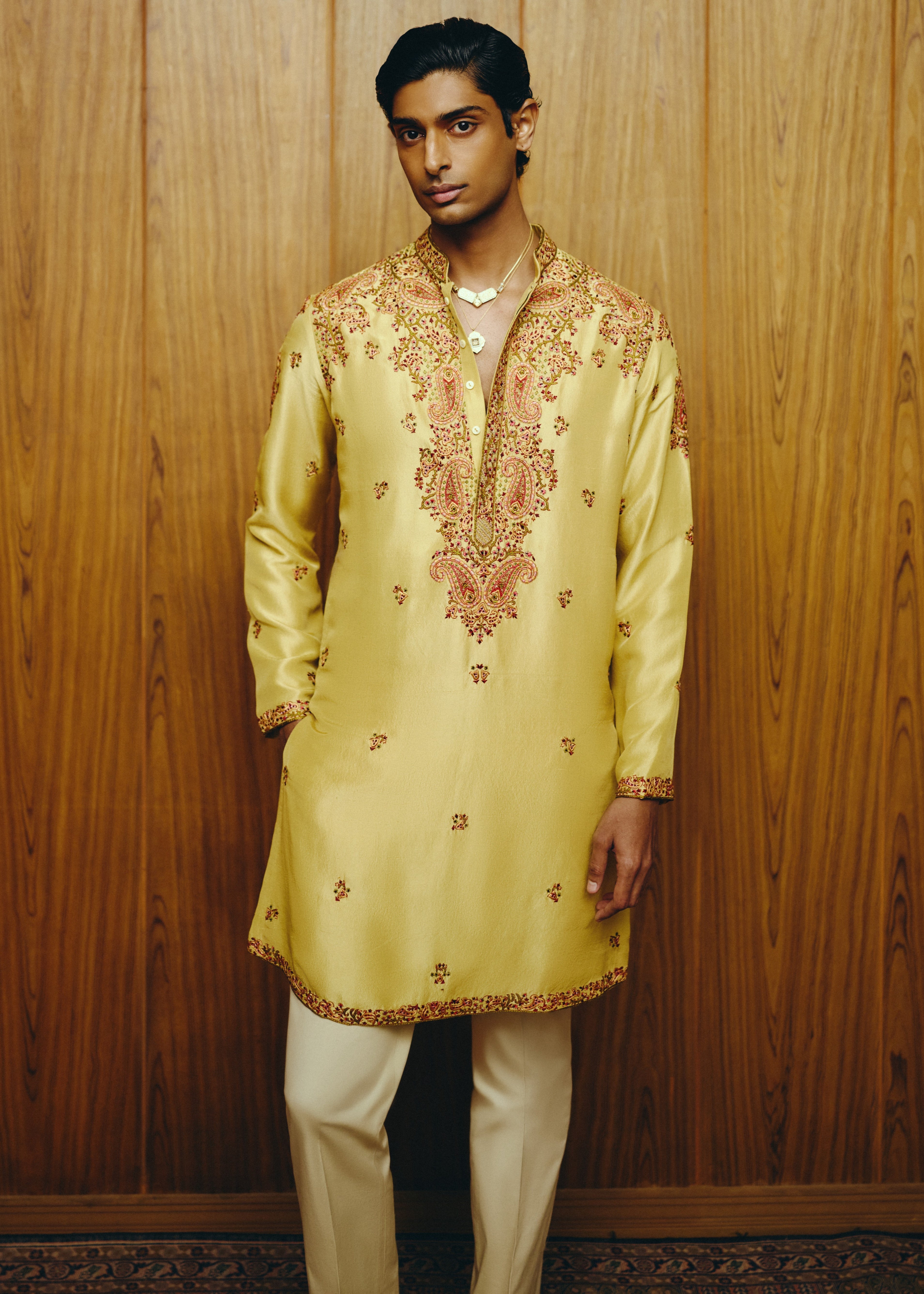 Sunlit Kashidakari Kurta Set