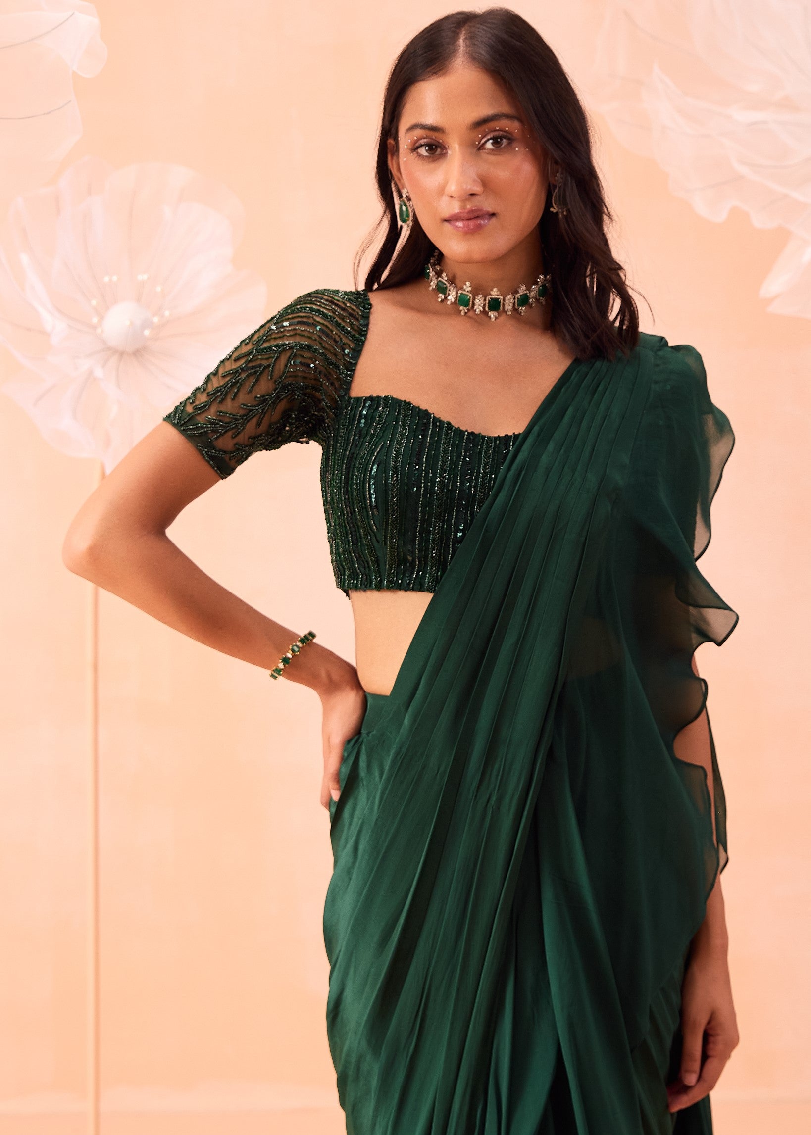 Emerald Sari Set