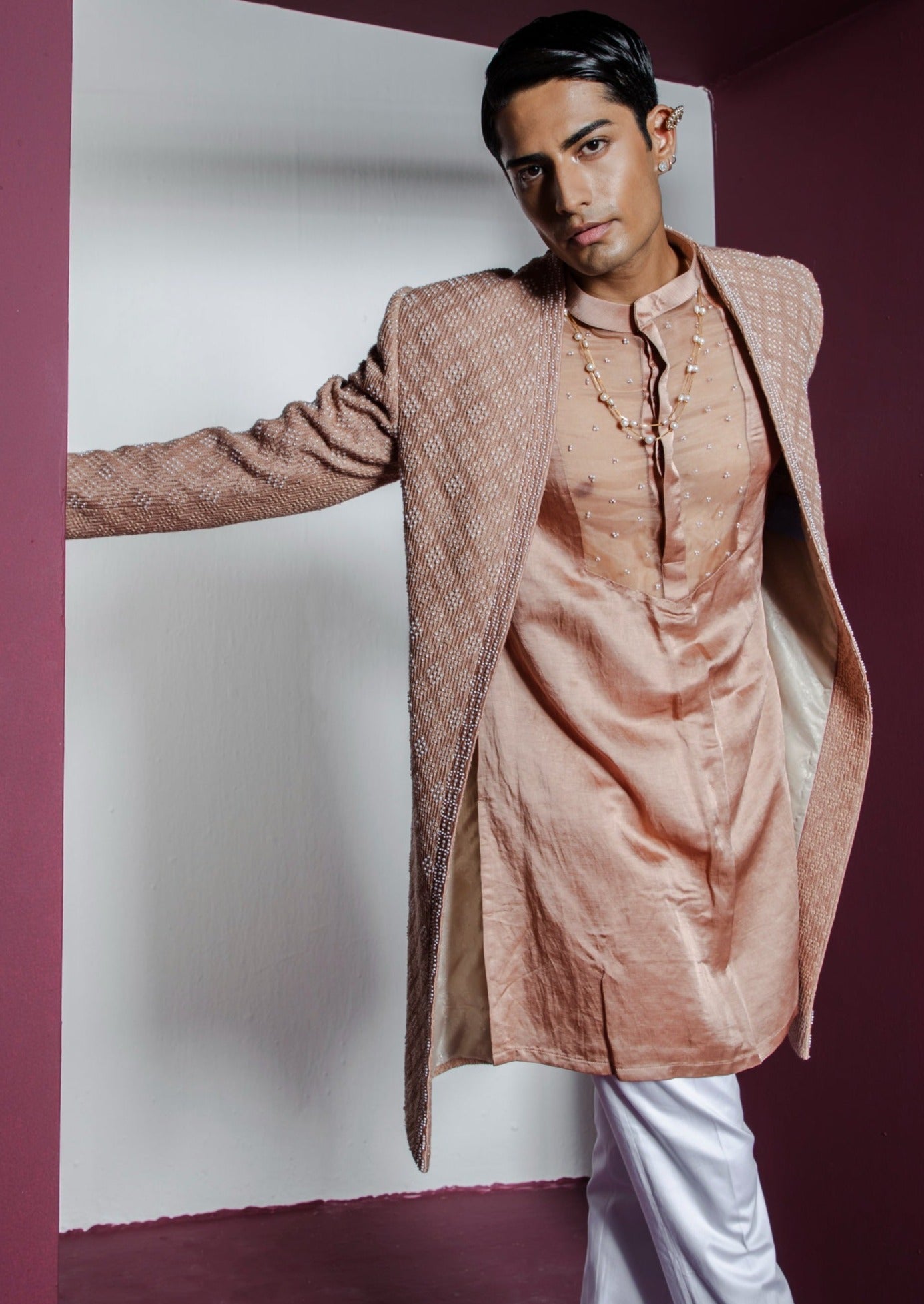 Opulent Open Sherwani Set