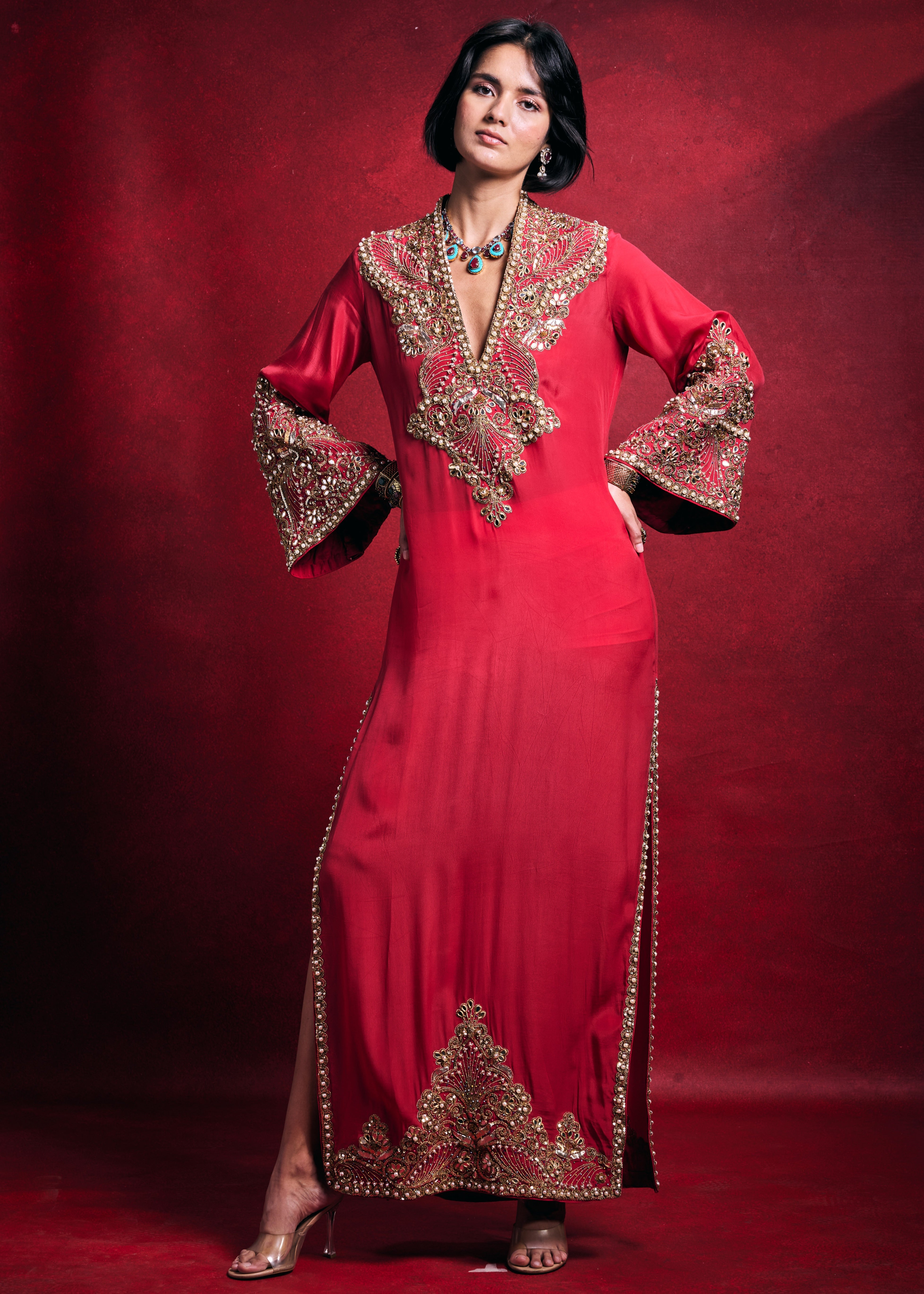Fuscia Kaftan