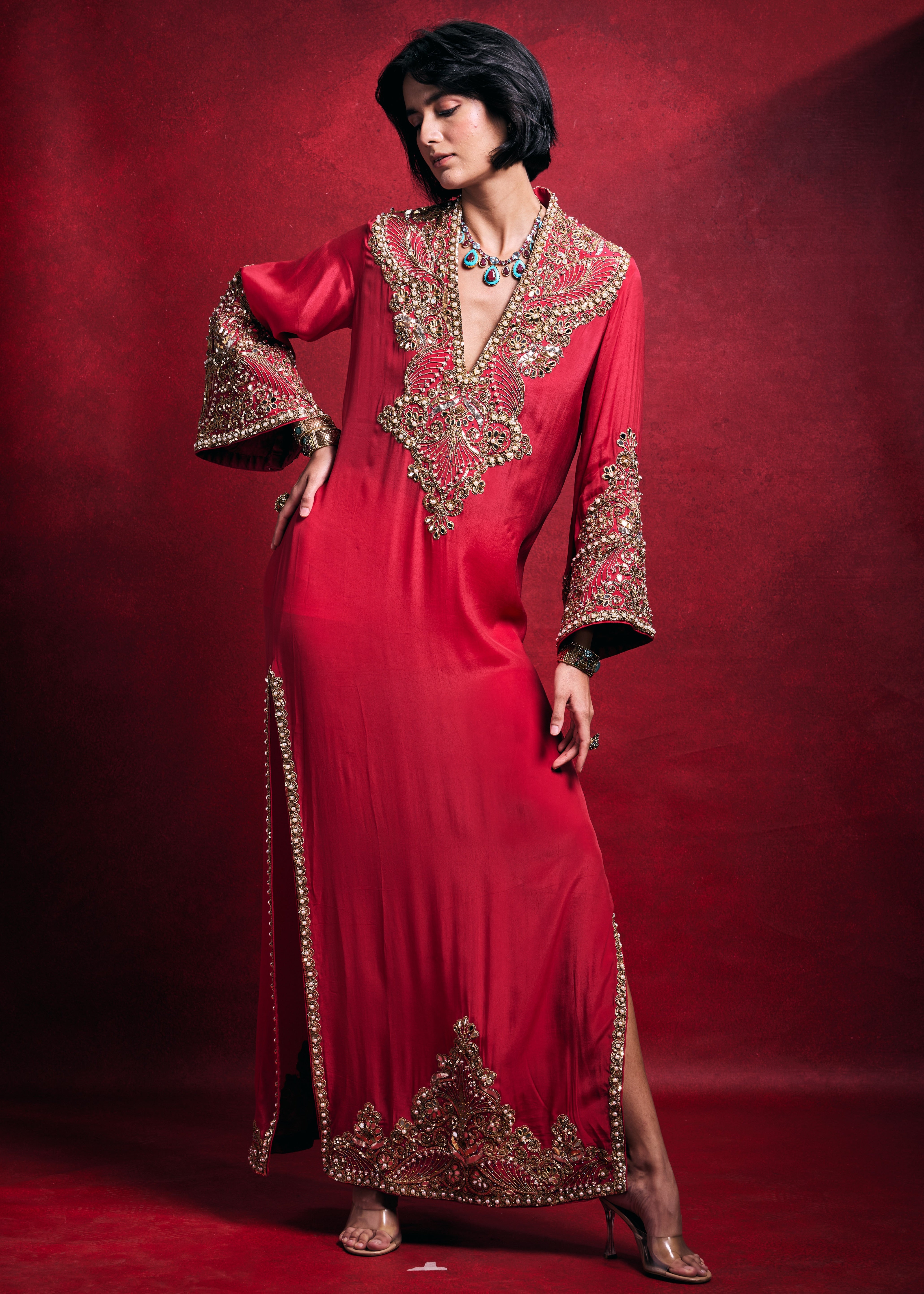 Fuscia Kaftan