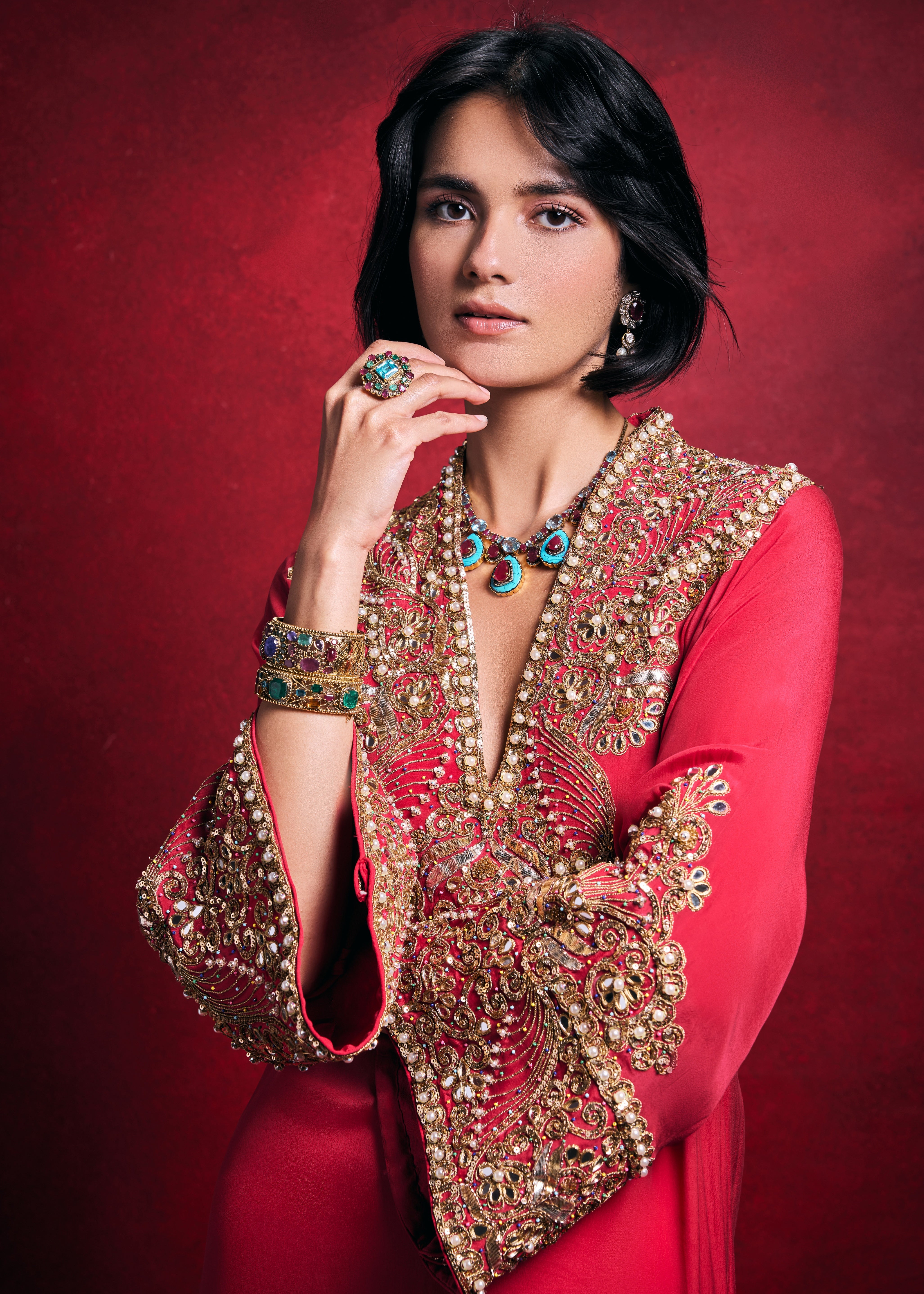 Fuscia Kaftan