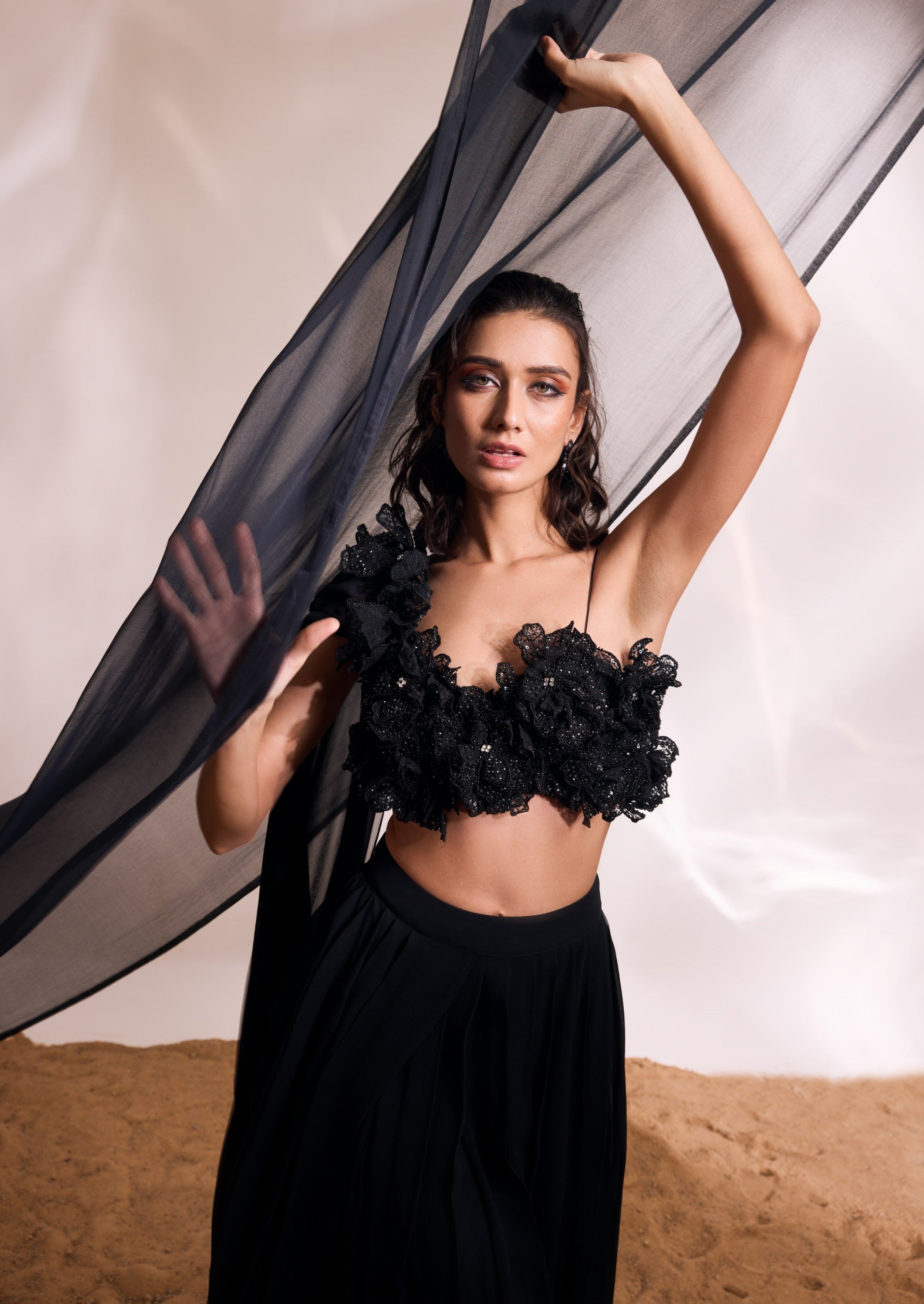 Black Harmony Skirt Set