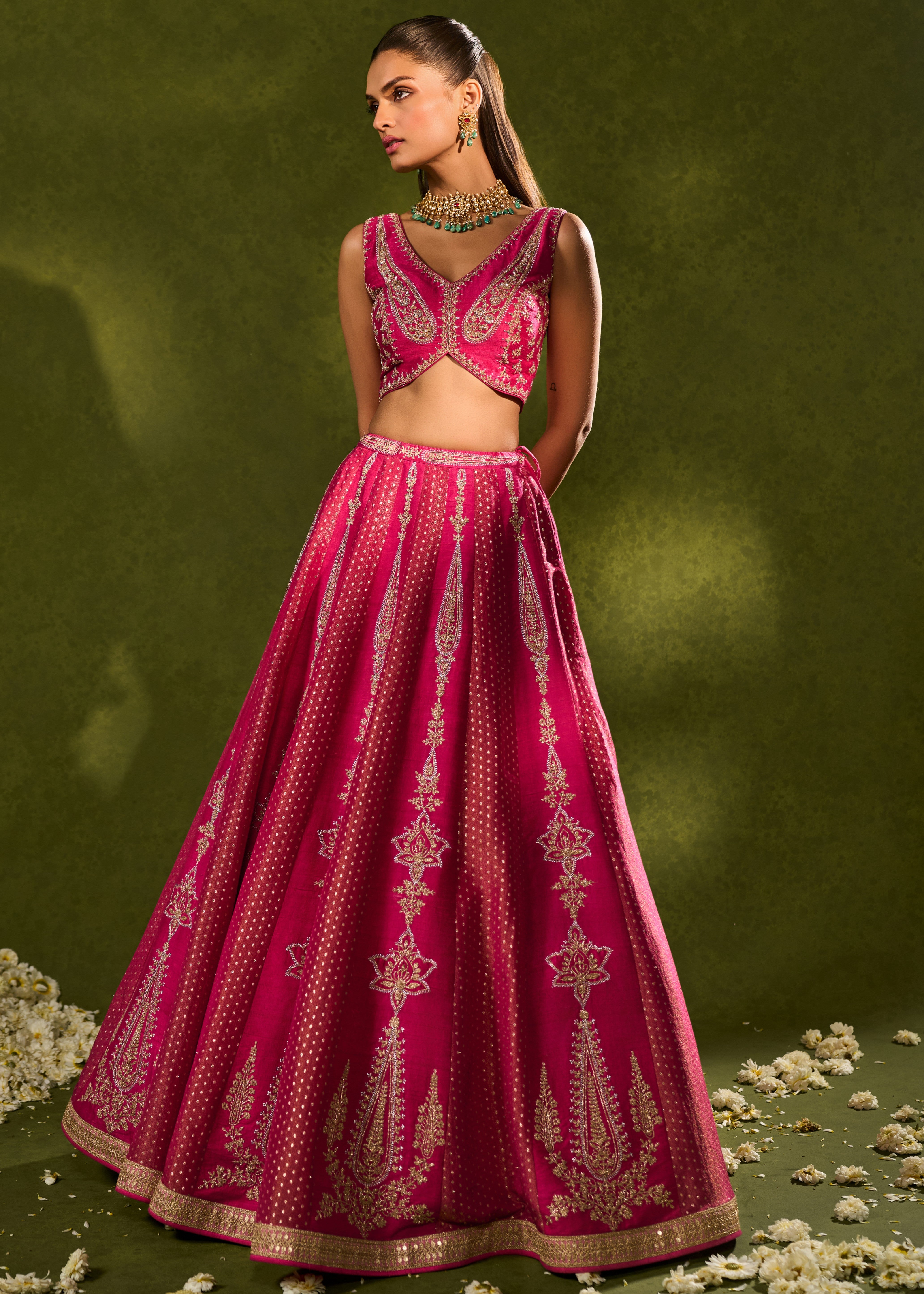 Ambi Brocade Lehenga
