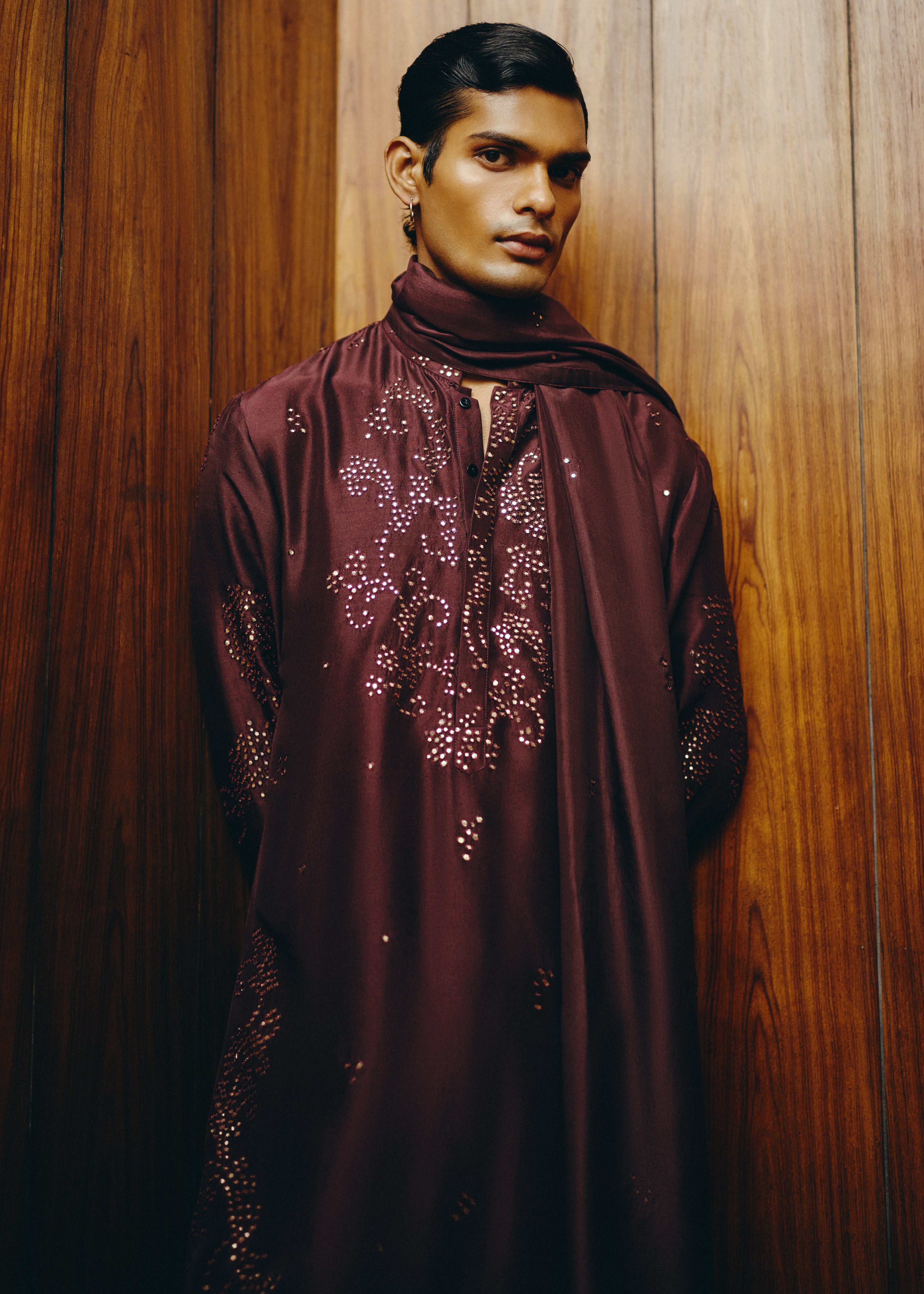 Emberline Brown Kurta, Dupatta And Salwar Set