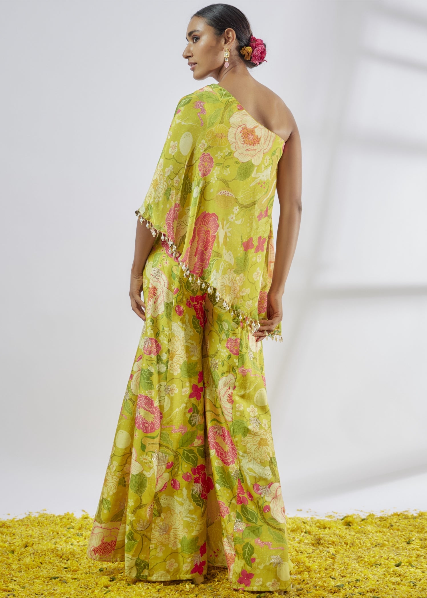 Rishika One Shoulder Pant Set