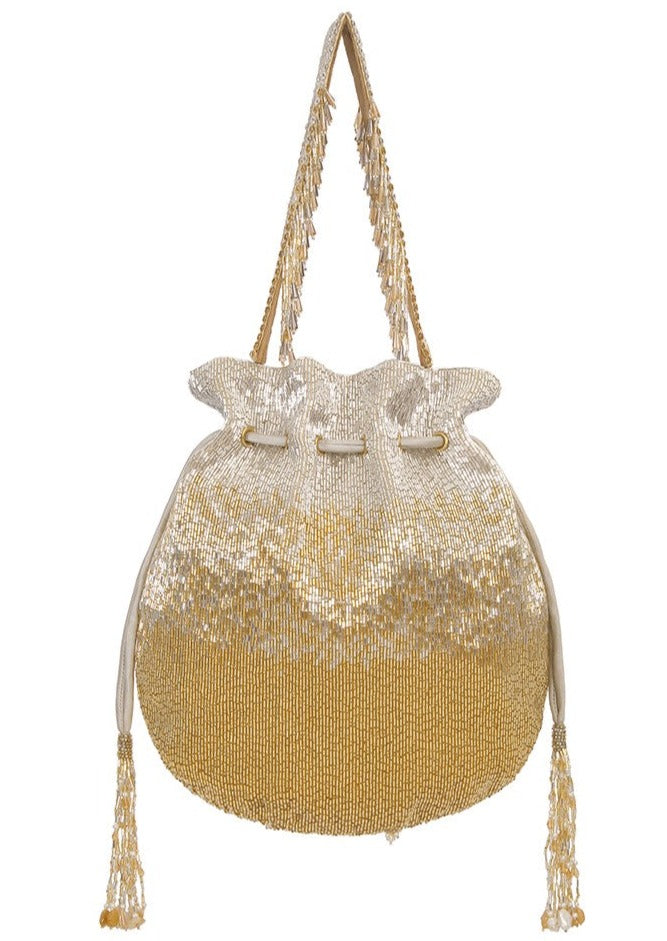 Nora Potli Peerless Gold Lustrous Silver Potli