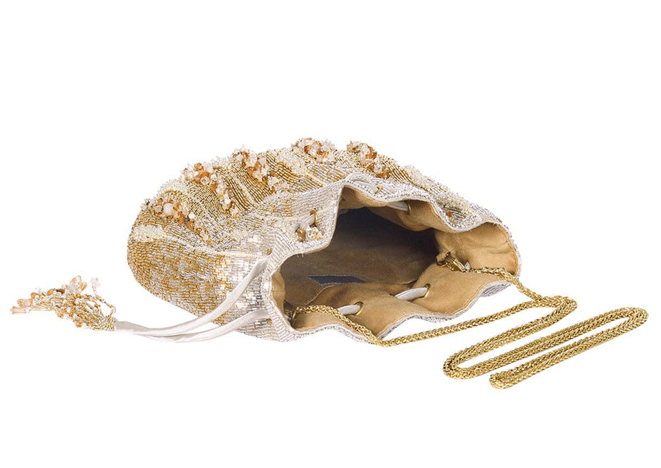 Nora Potli Peerless Gold Lustrous Silver Potli