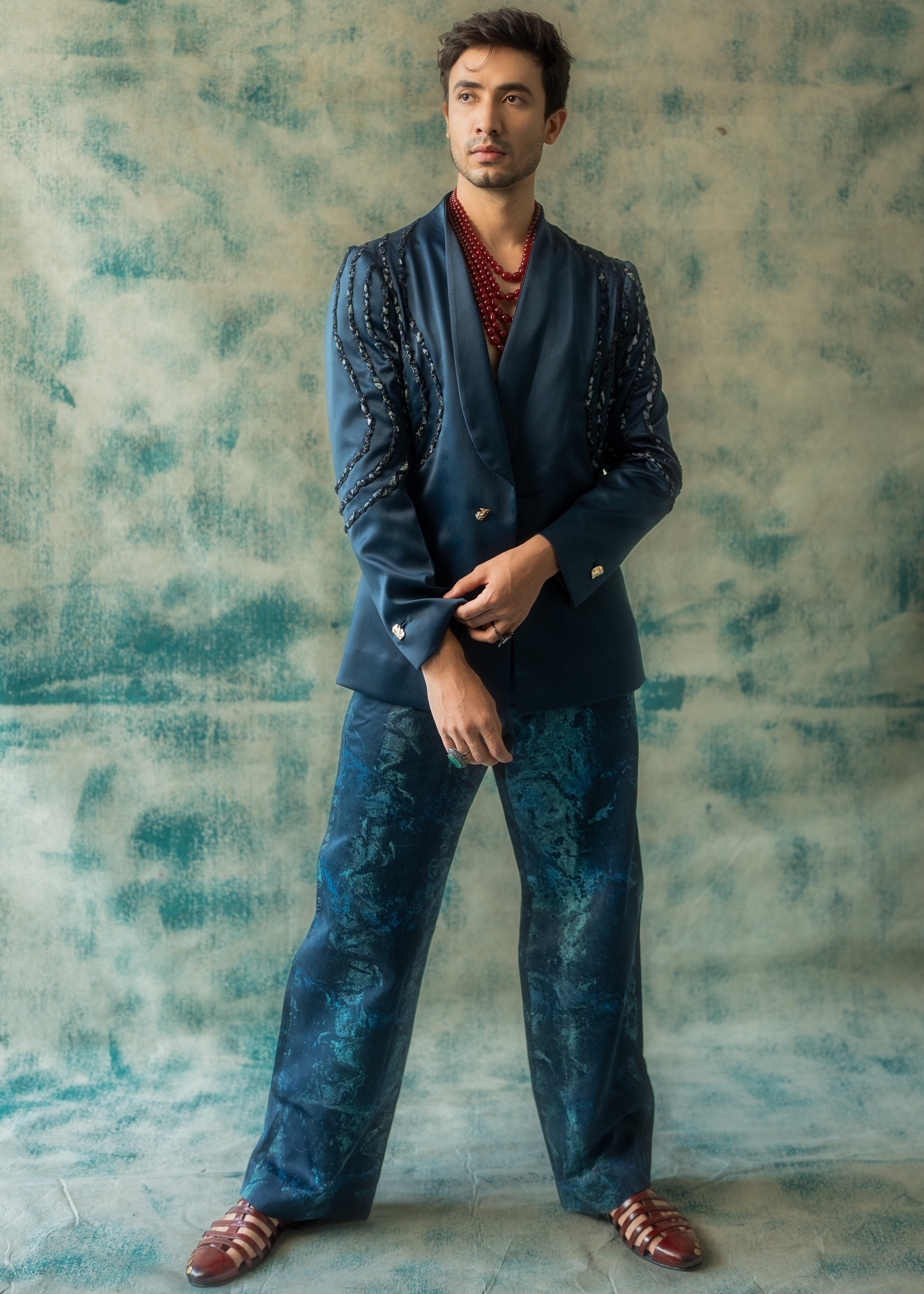 The Blue Sage Blazer Set