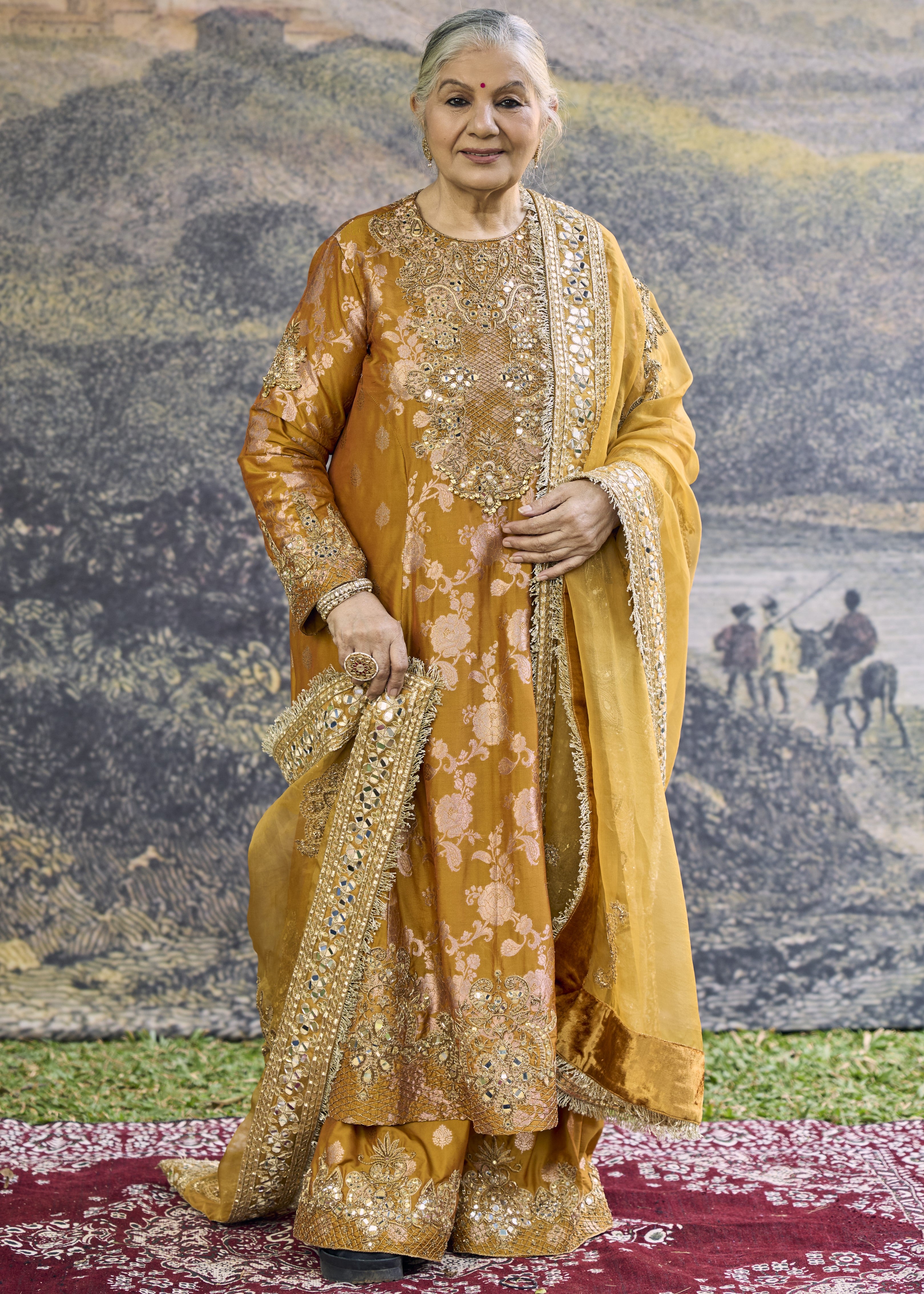 Sunehri Zari Sharara Set