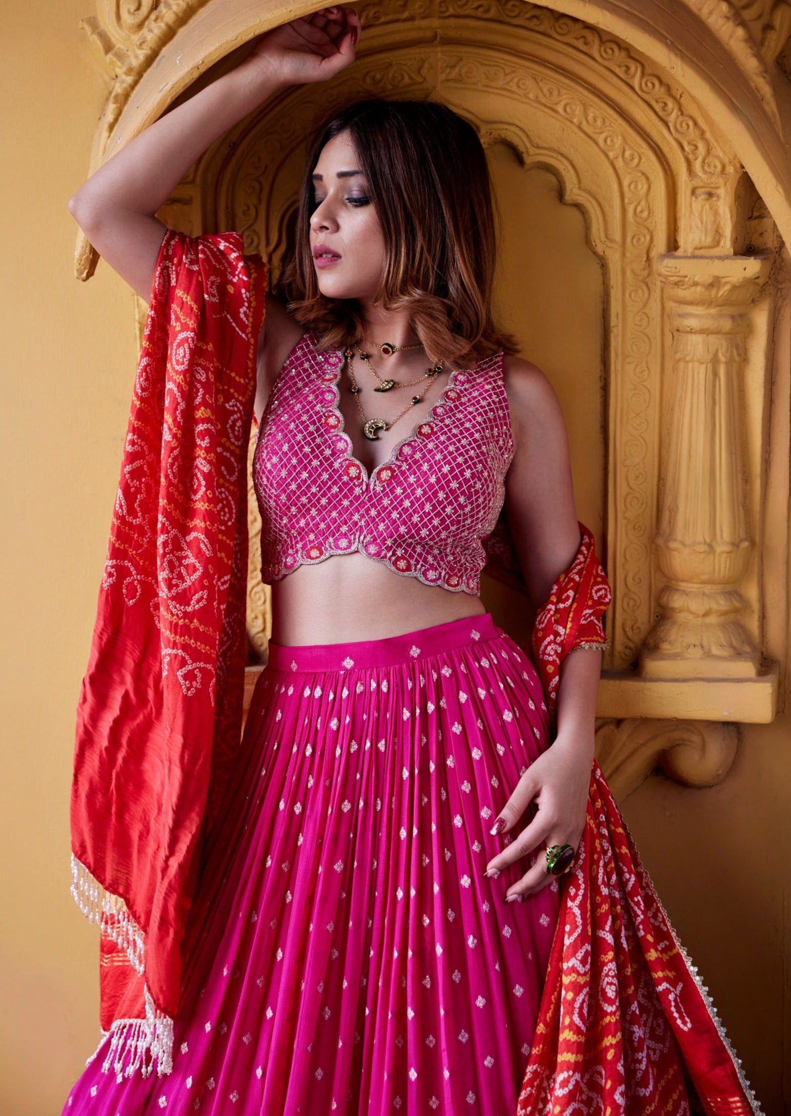 Mala Jamewar Lehenga Set
