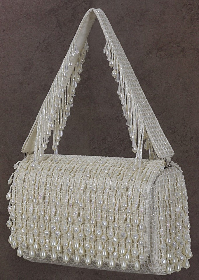 Opal Pristine Ivory Flap Over Clutch