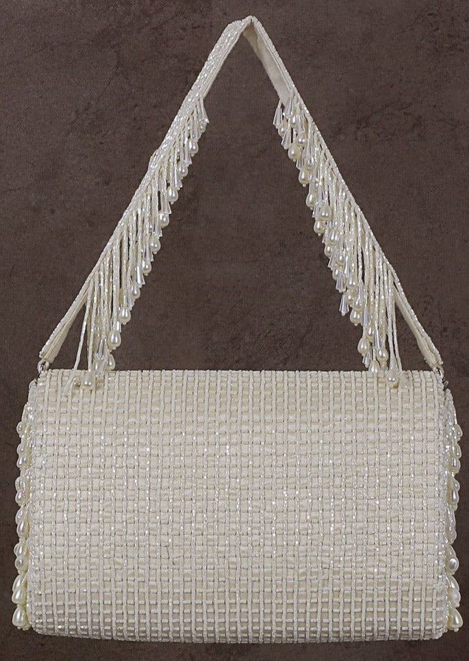 Opal Pristine Ivory Flap Over Clutch