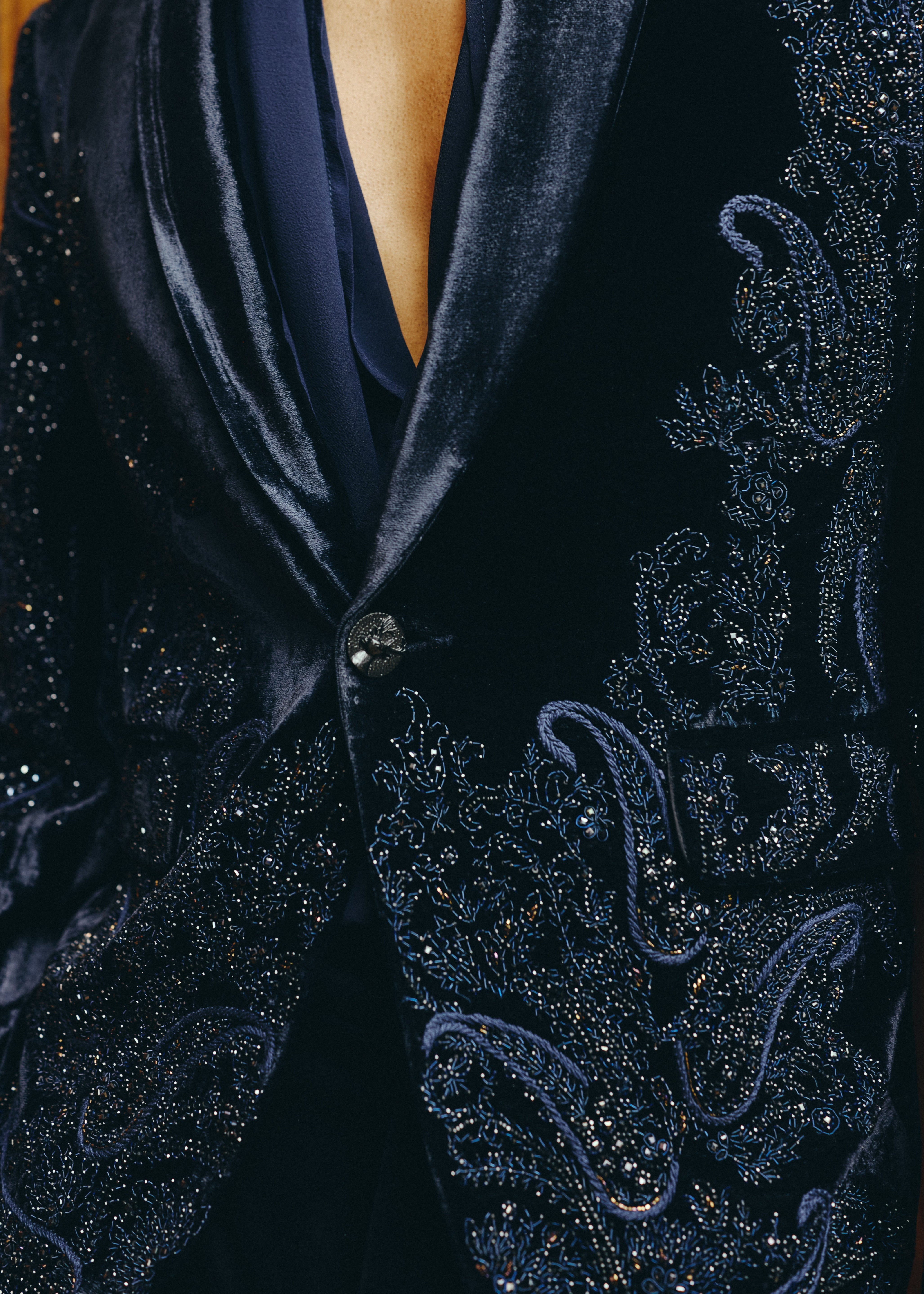 Midnight Paisley Velvet Tuxedo