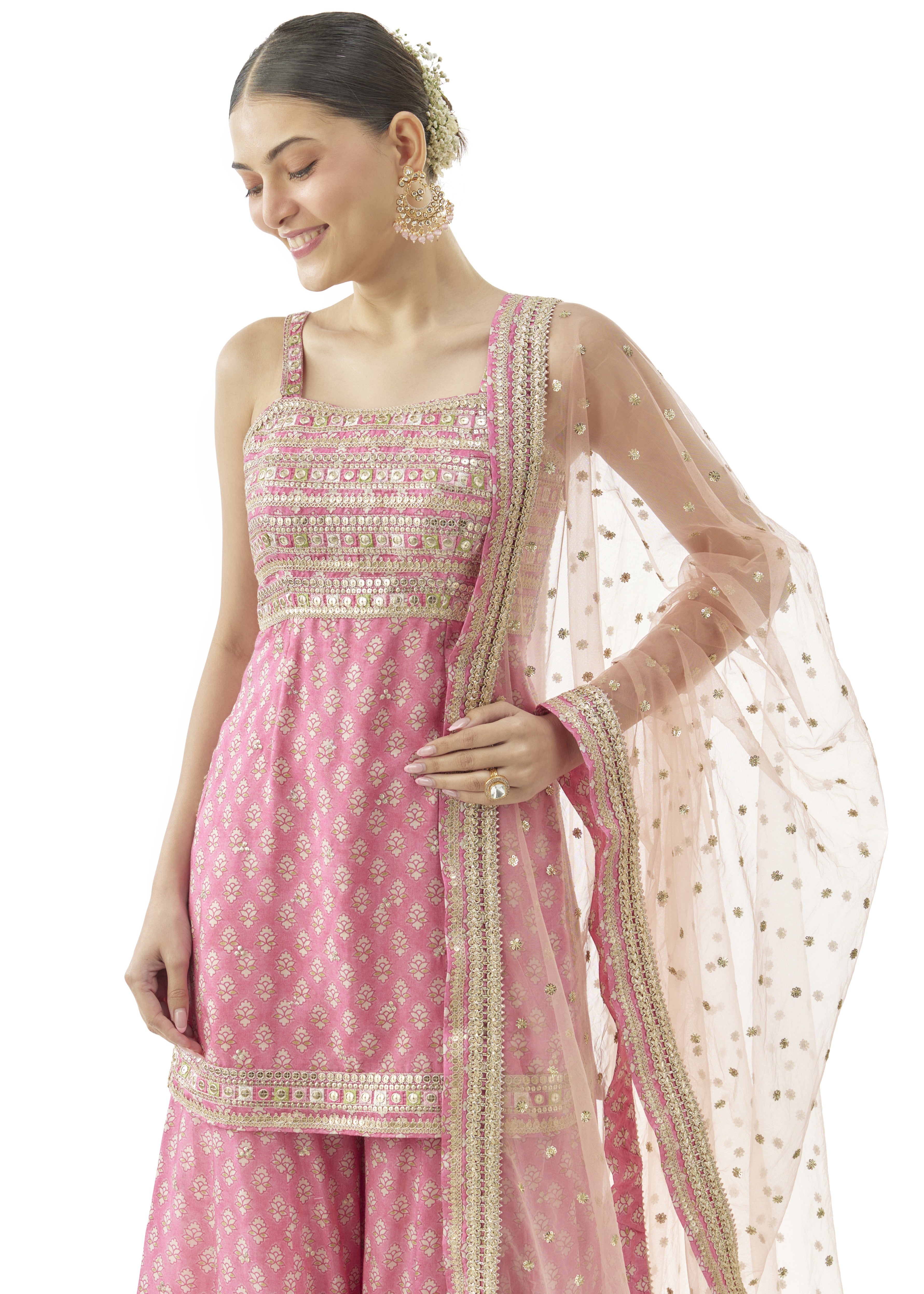Pink Nitya Strappy Set