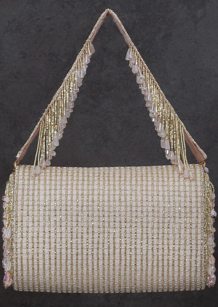 Opal Rose Quartz Pink Flap Over Clutch