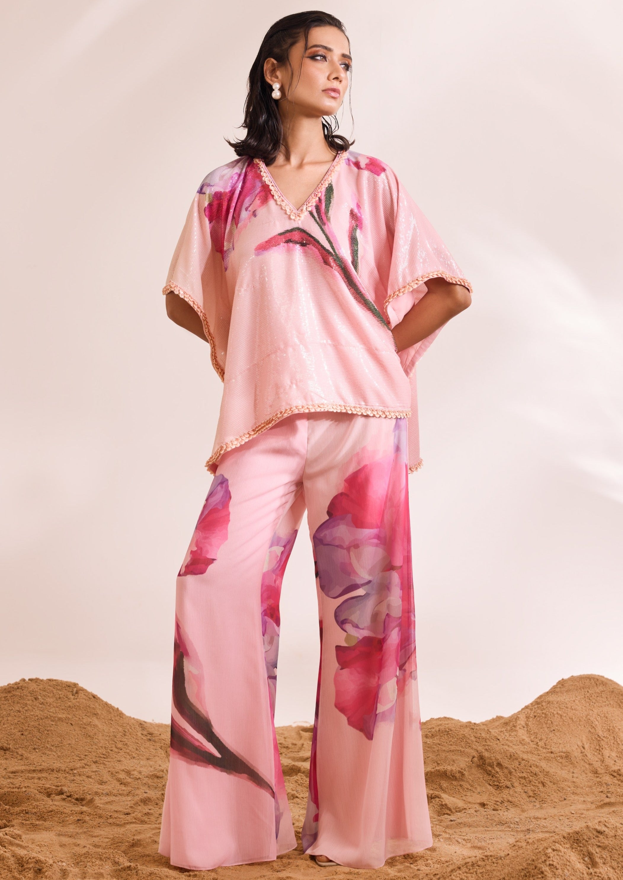 Pink Inara Kaftan Set