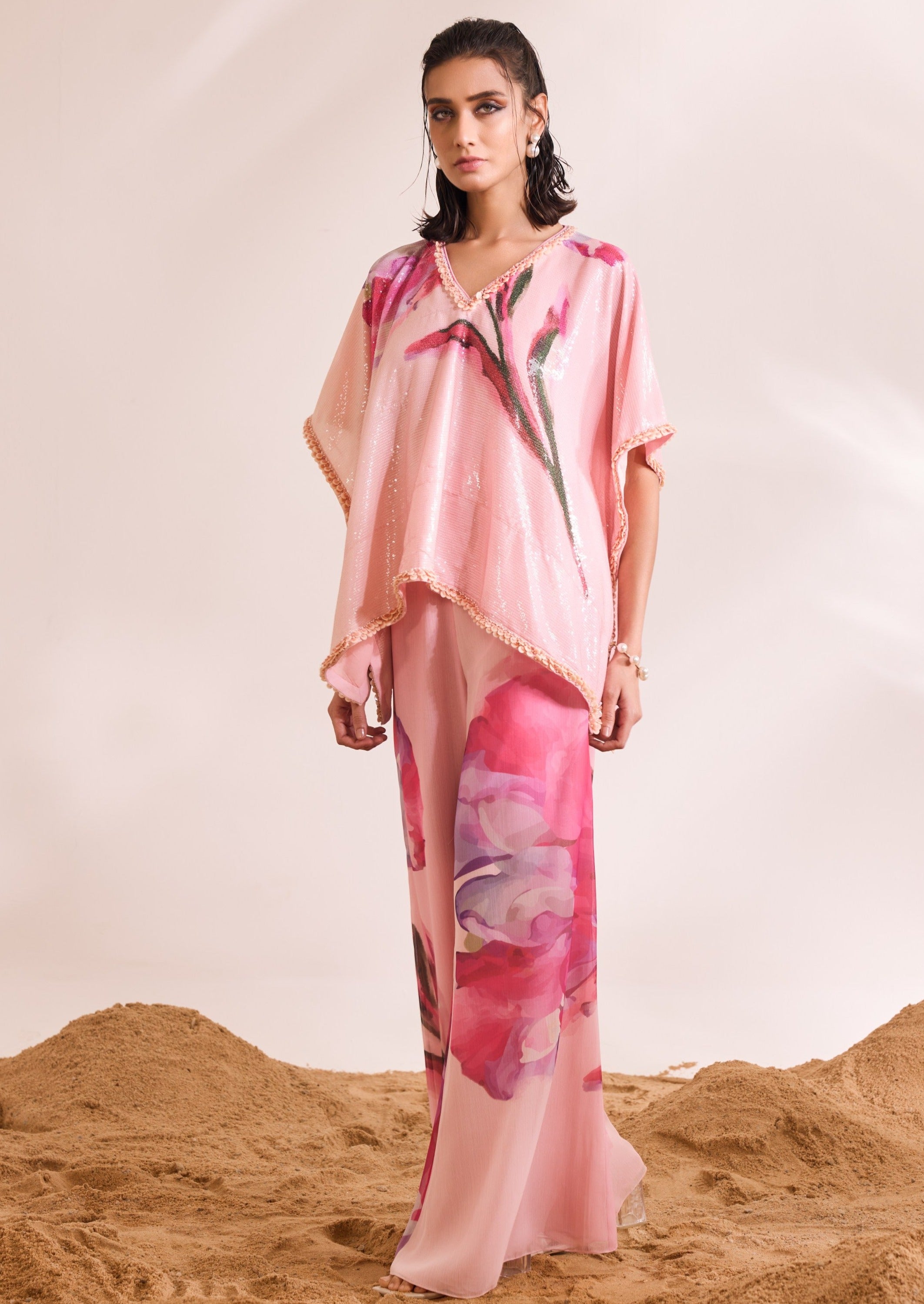 Pink Inara Kaftan Set