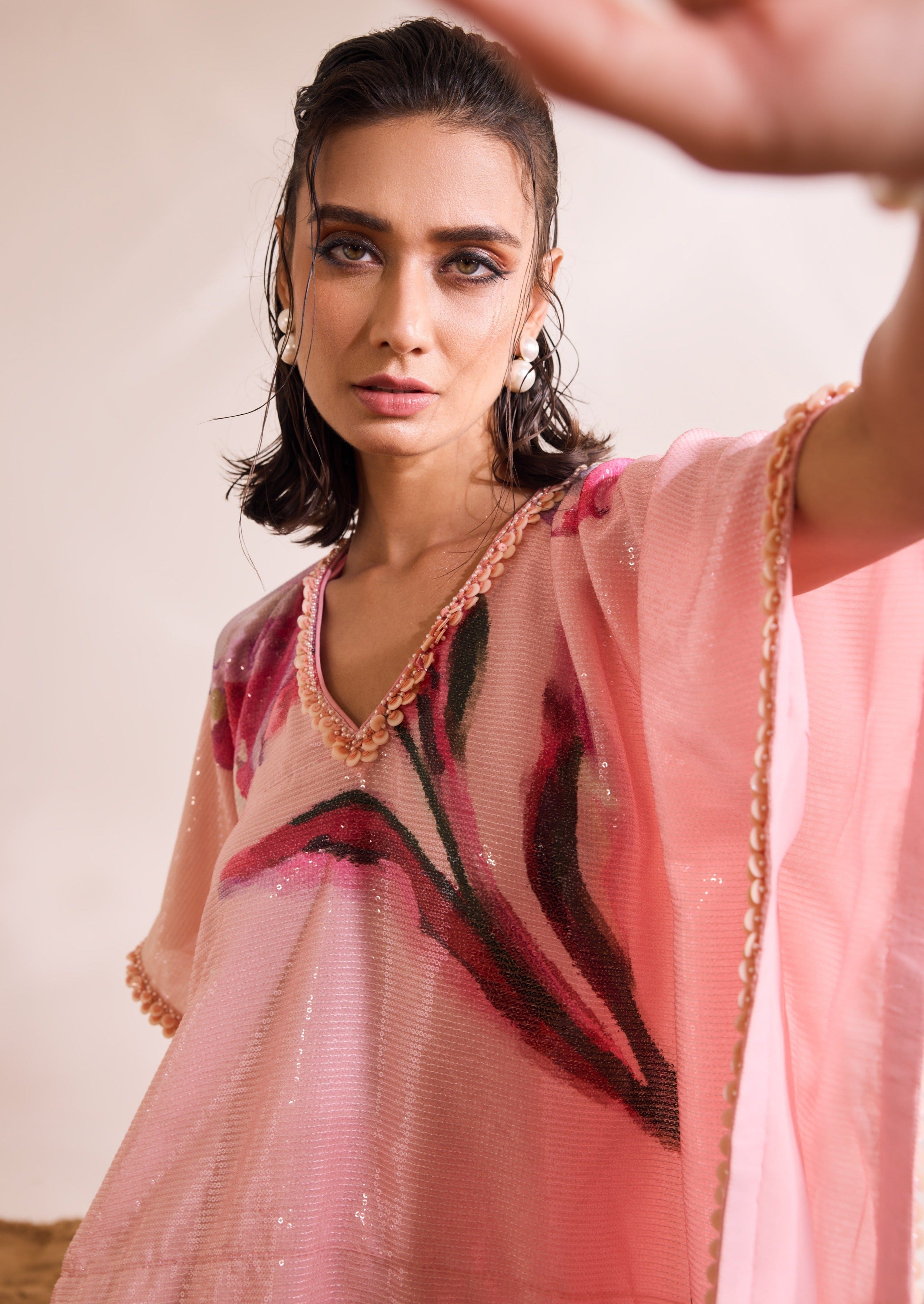 Pink Inara Kaftan Set