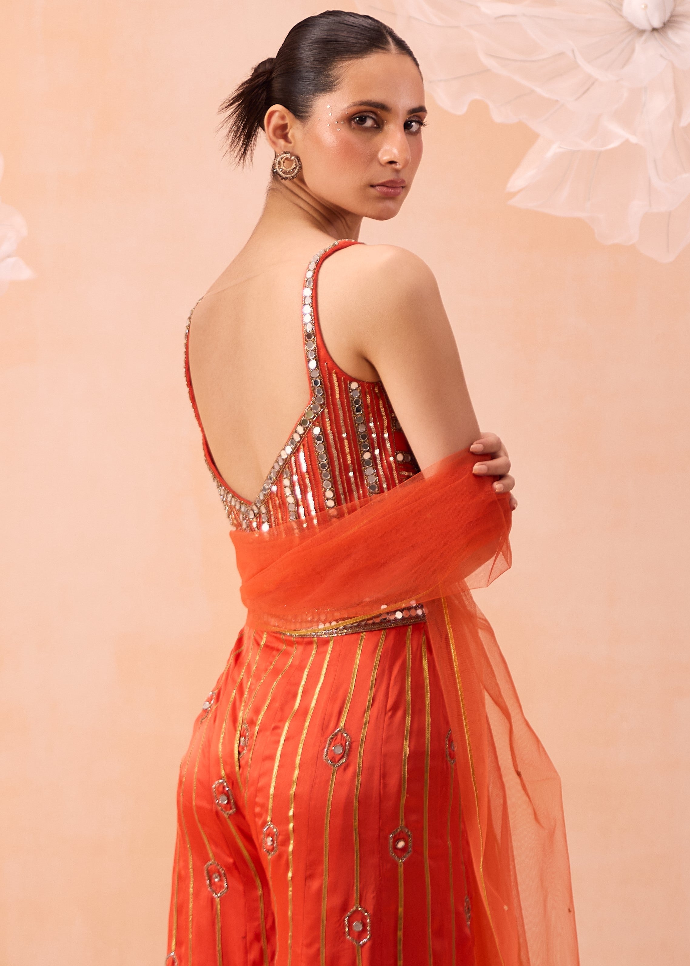 Candy Orange Pant Set