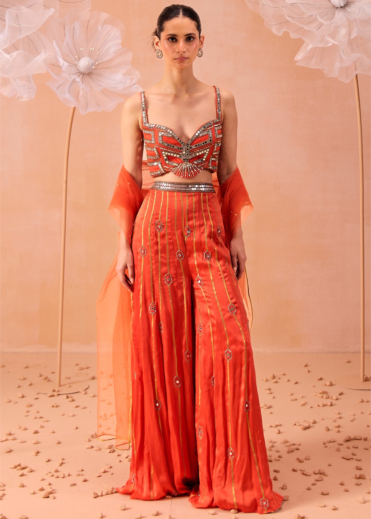 Candy Orange Pant Set