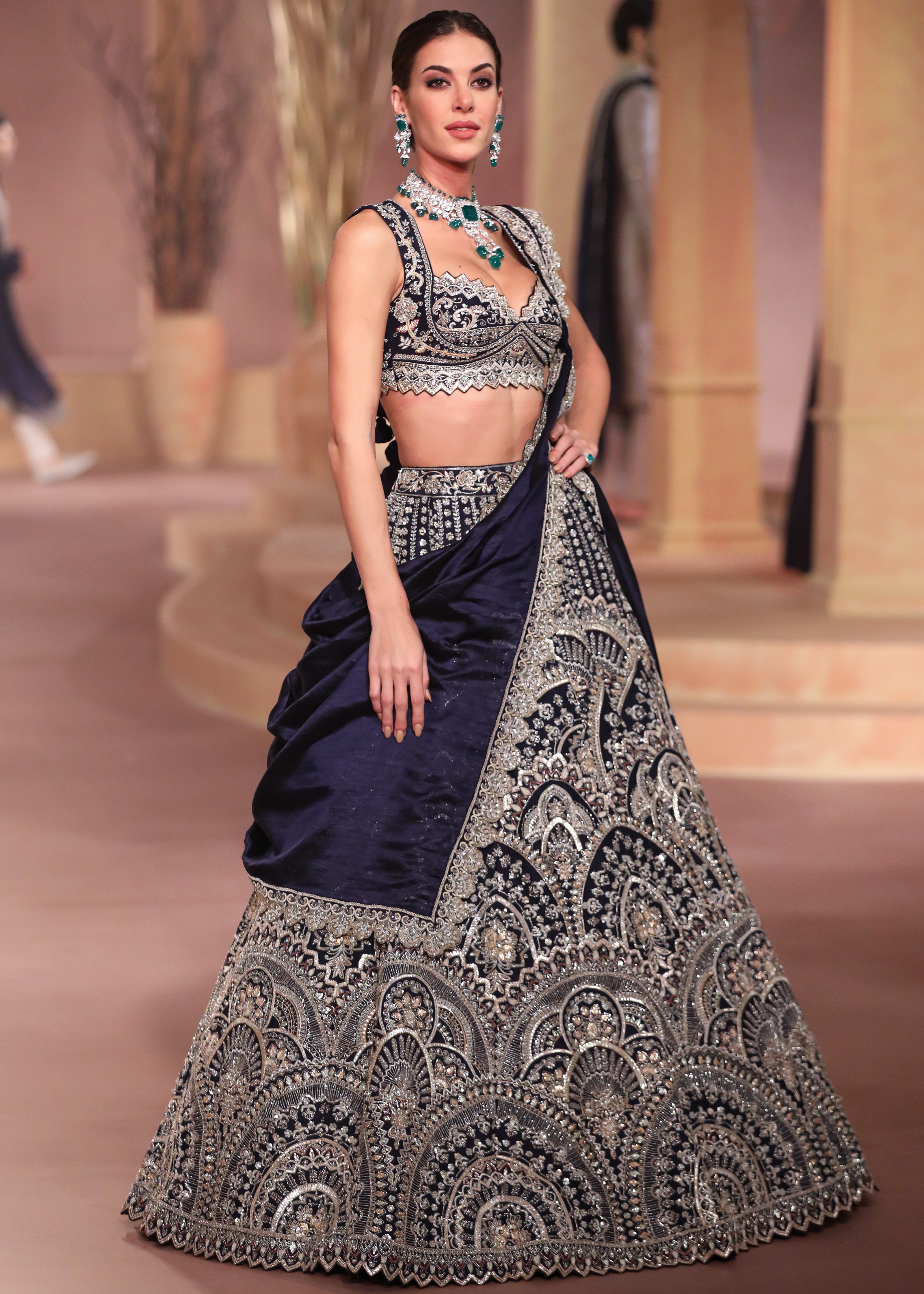 Purple Organza Lehenga Set