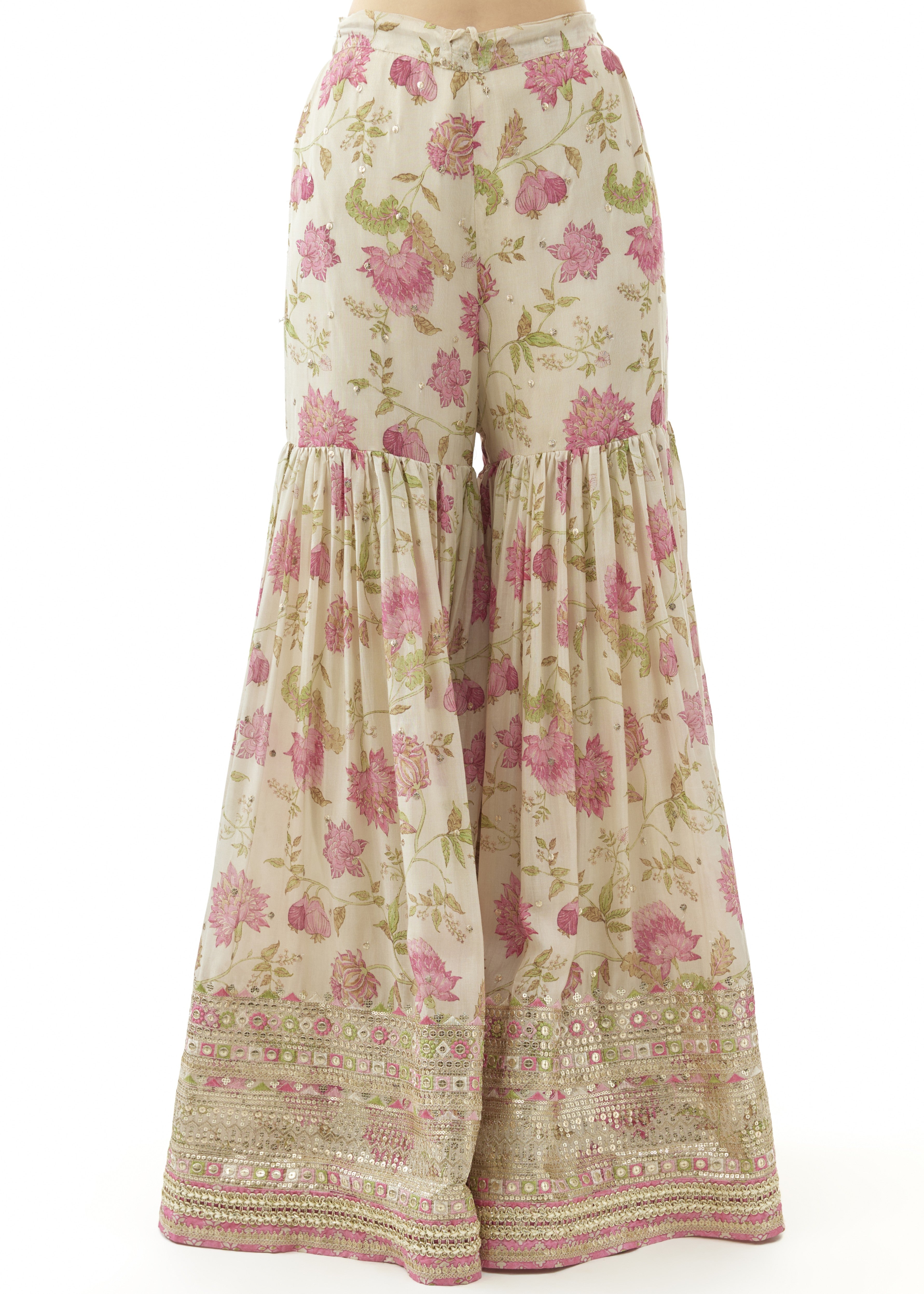 Ivory Niyati Sharara Set
