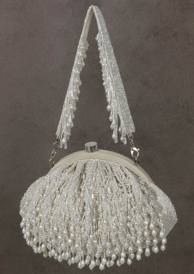 Opal Soft Pouch Pristine Pearl Ivory Clutch