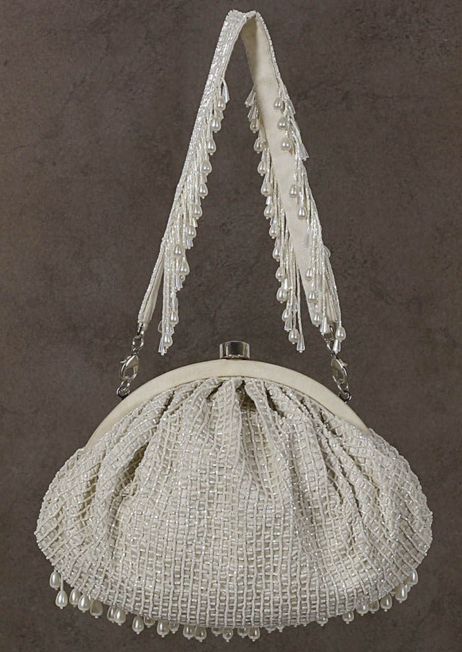 Opal Soft Pouch Pristine Pearl Ivory Clutch